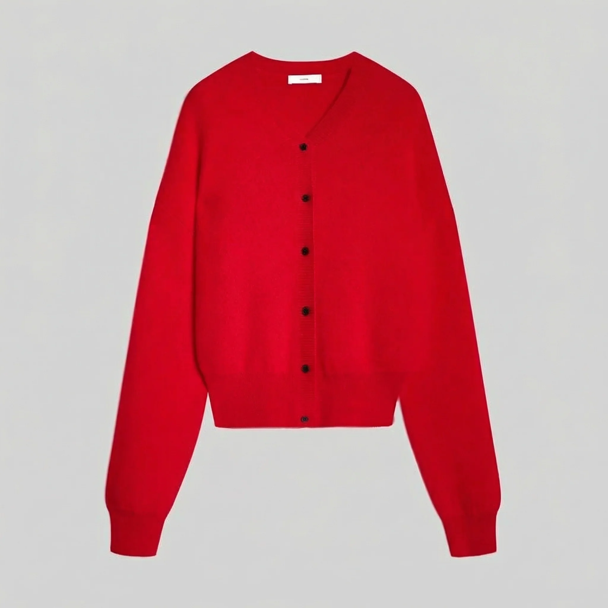Button V-Neck Cardigan - Image 6