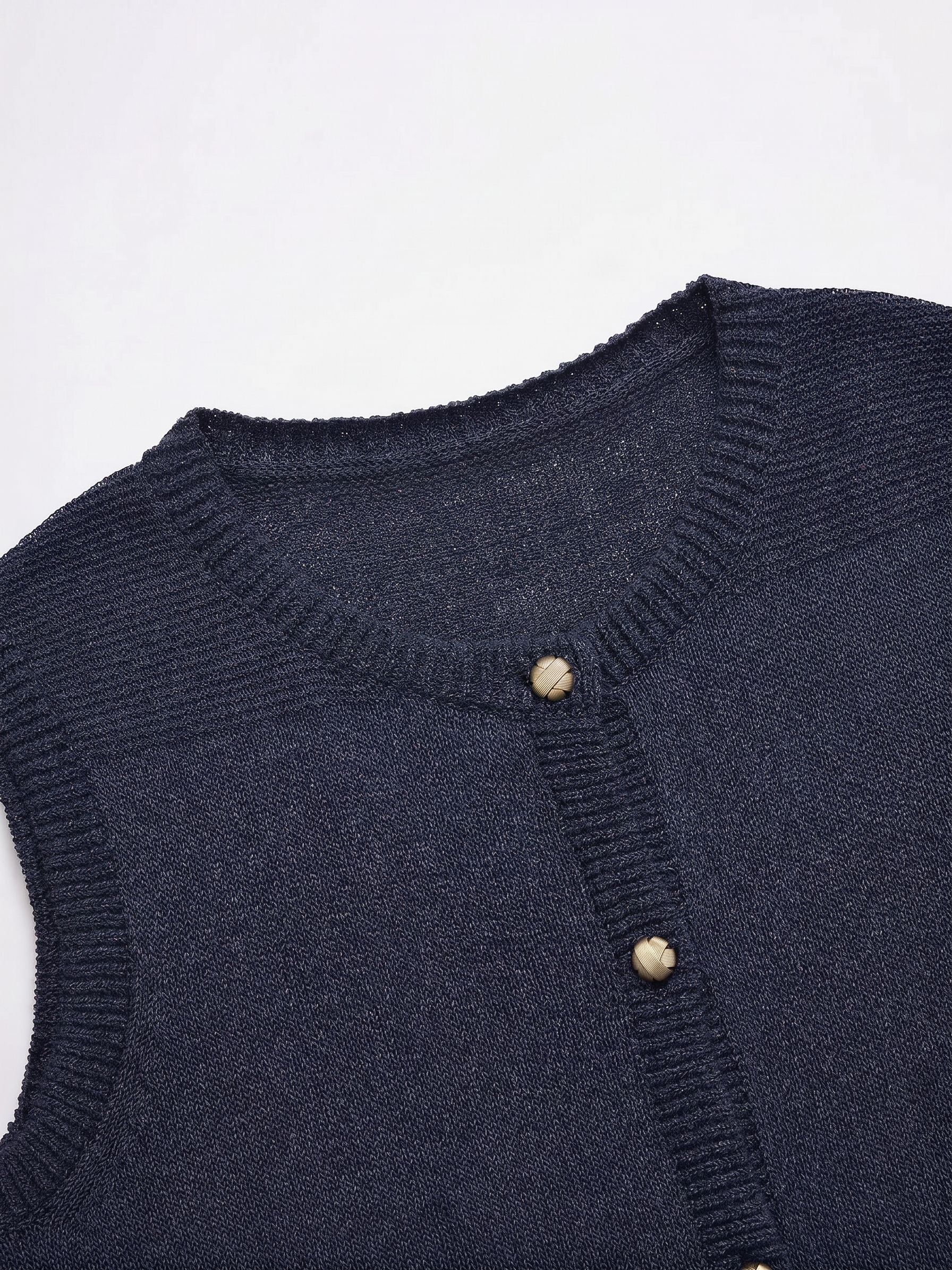 Buttoned Knit Vest