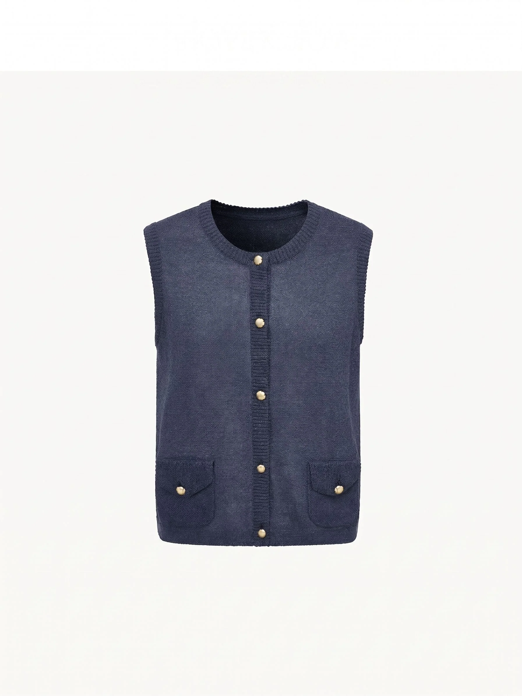 Buttoned Knit Vest - Image 6