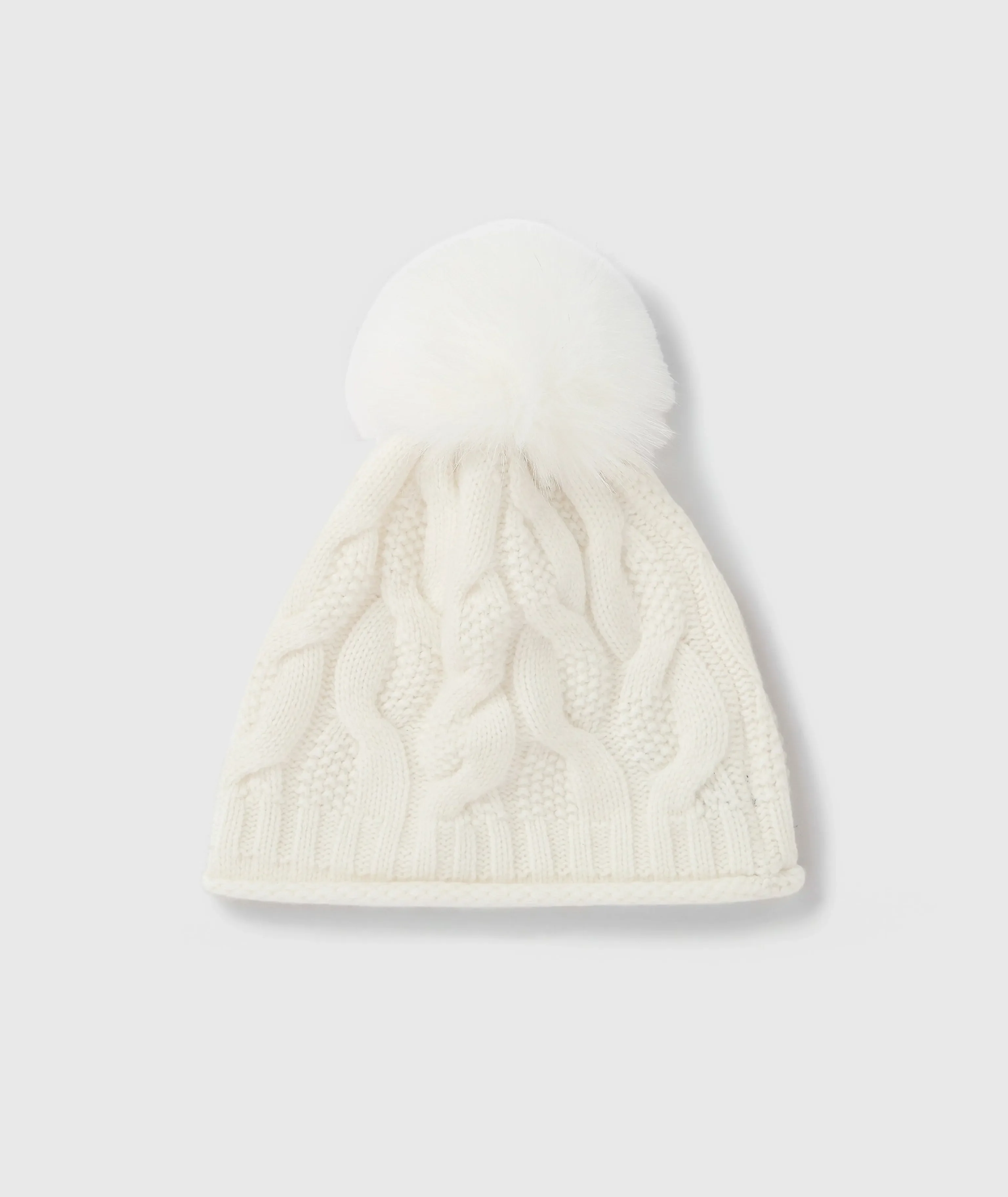 Cable-Knit Cashmere Pom-Pom Beanie - Image 6