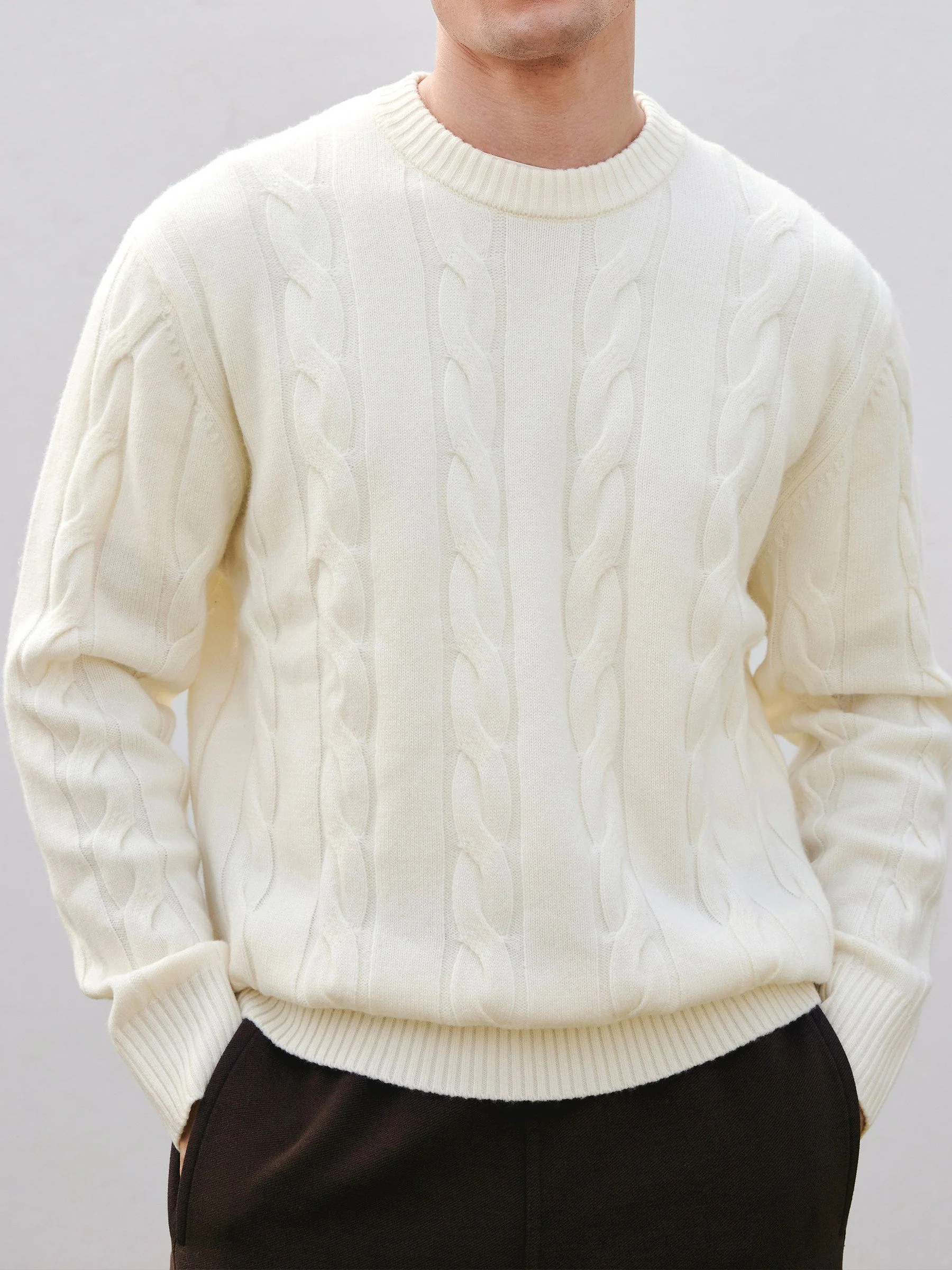Cable Knit Crewneck - Image 2