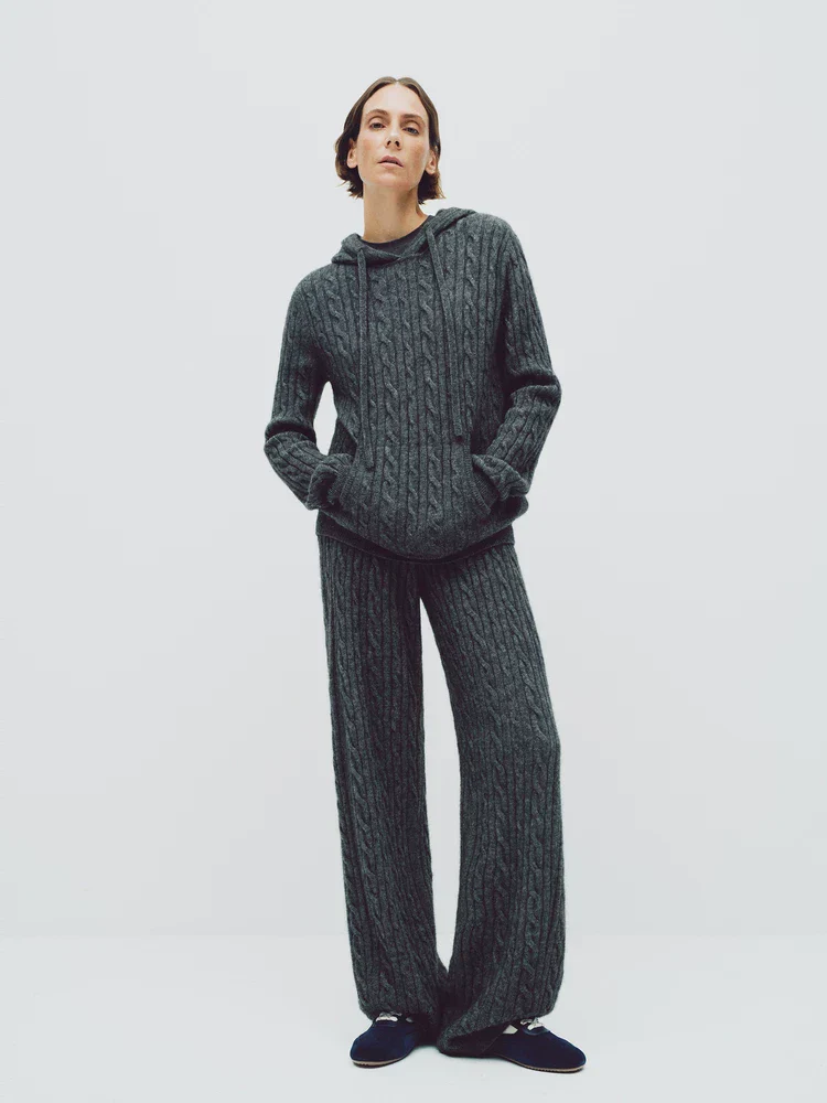 Cable Knit Hoodie