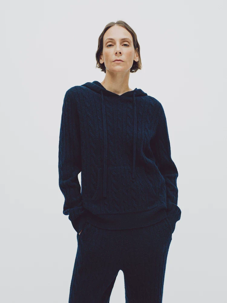 Cable Knit Hoodie - Image 2