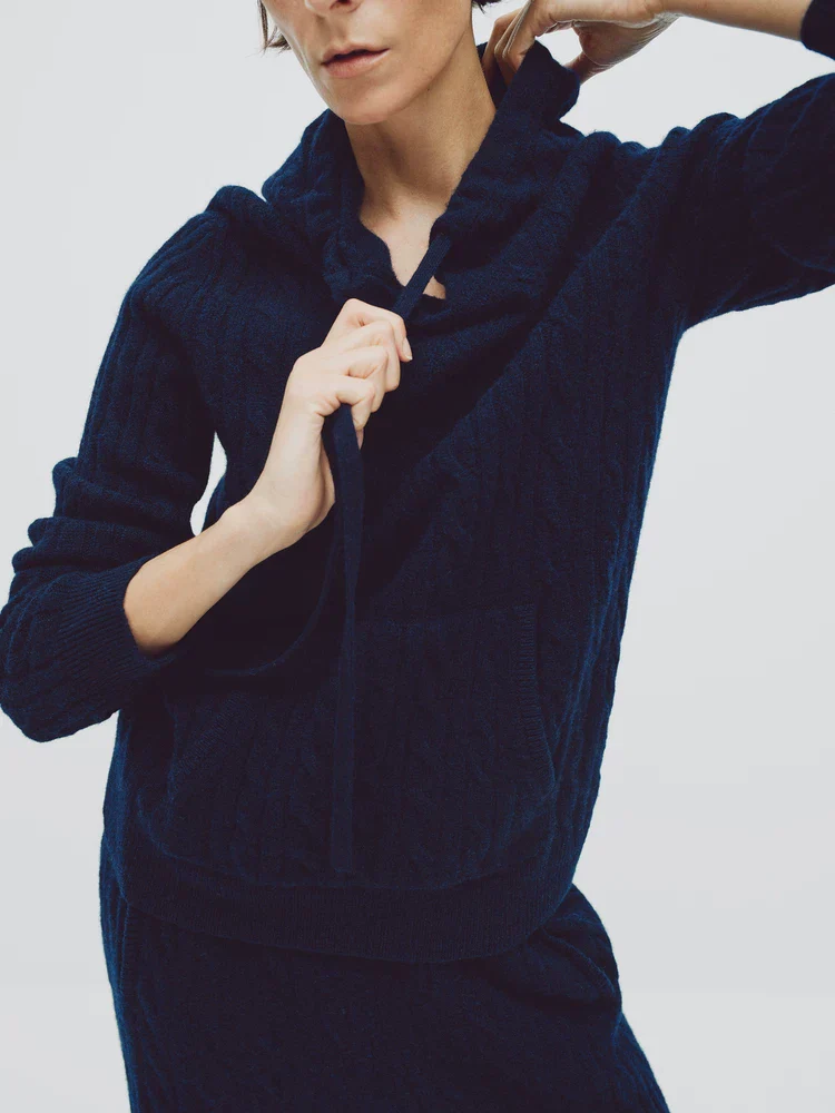 Cable Knit Hoodie - Image 3