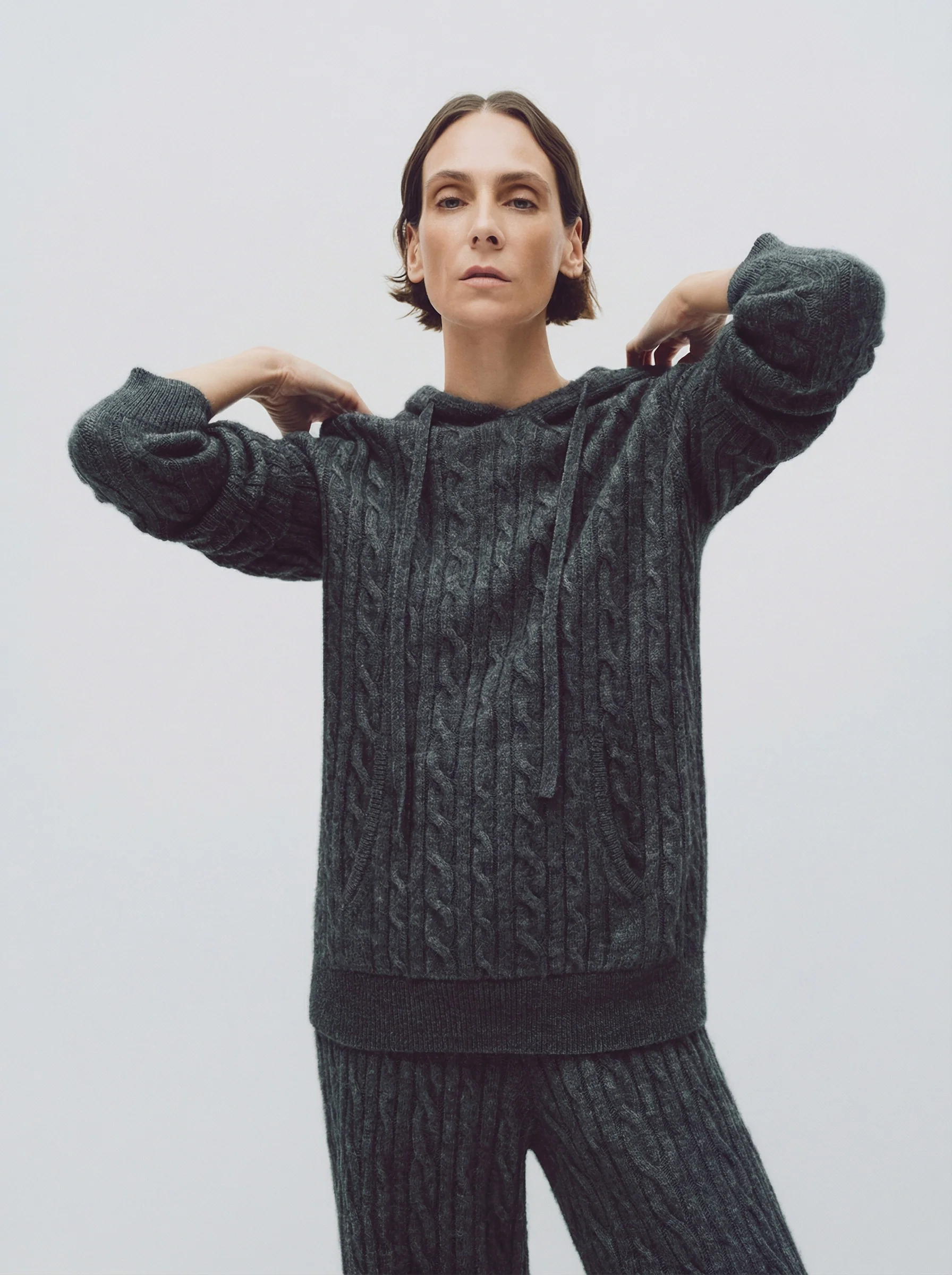 Cable Knit Hoodie - Image 4