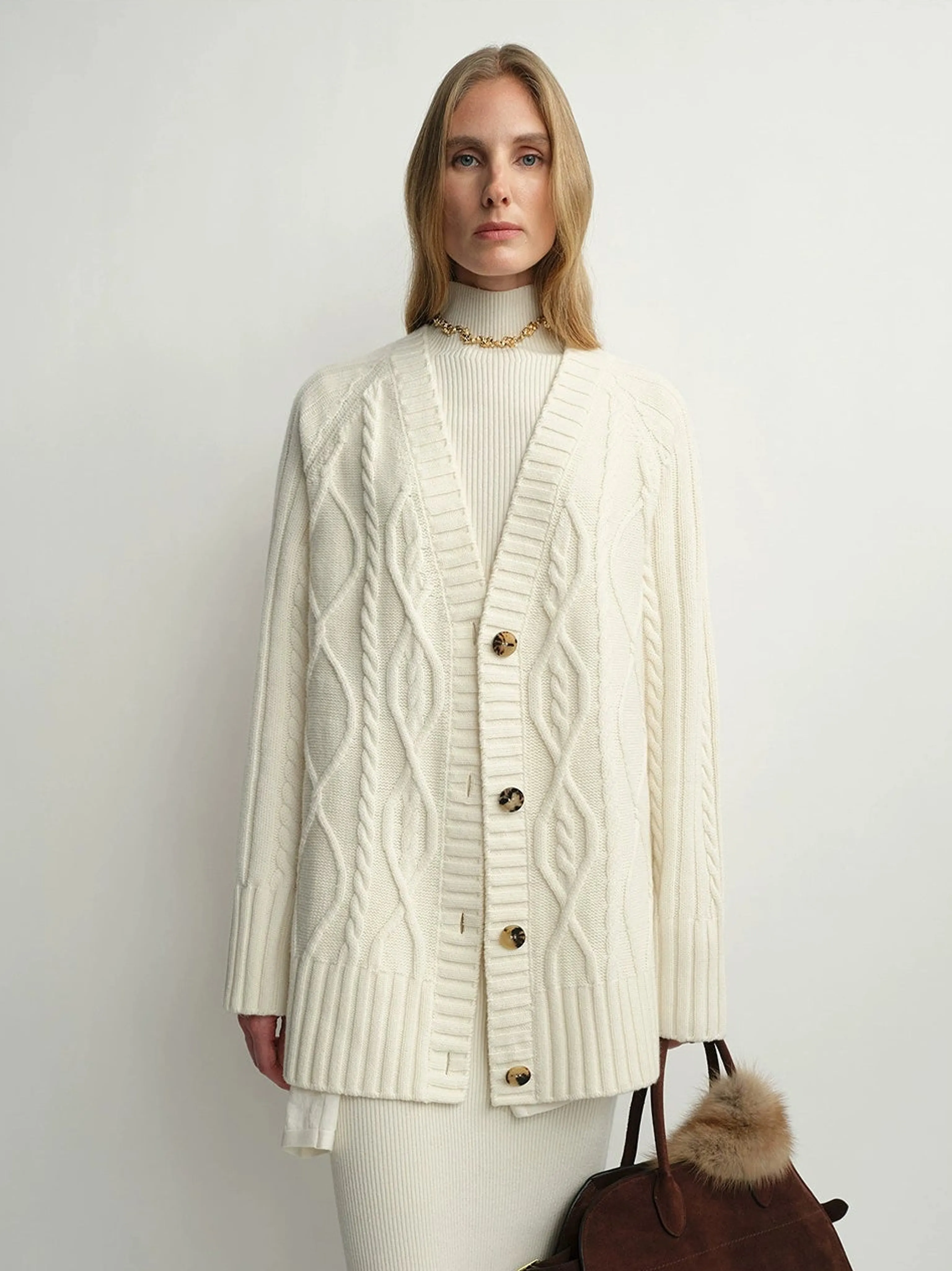 Cable-Knit Merino Turtleneck Sweater - Image 7