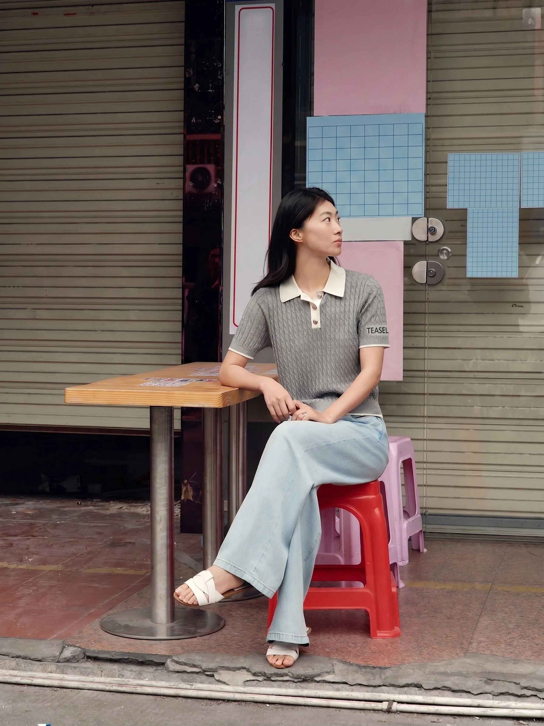 Cable Knit Polo