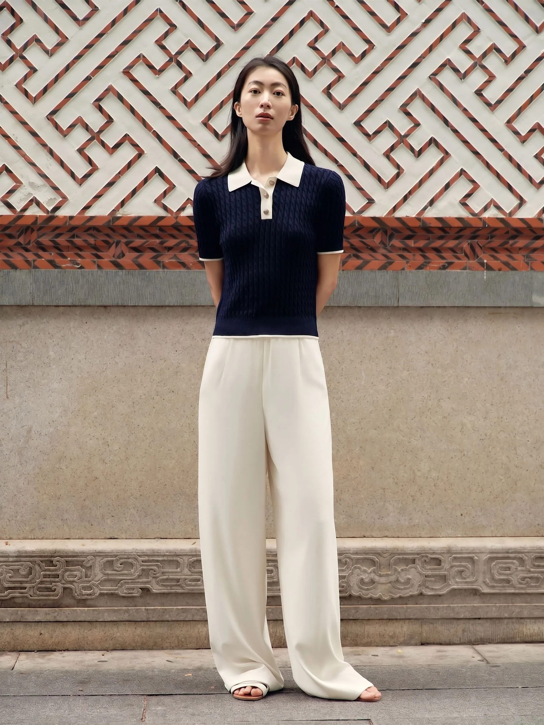 Cable Knit Polo - Image 4