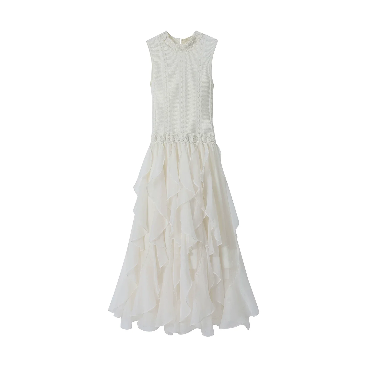 Cable-Knit Ruffle Dress - Image 7