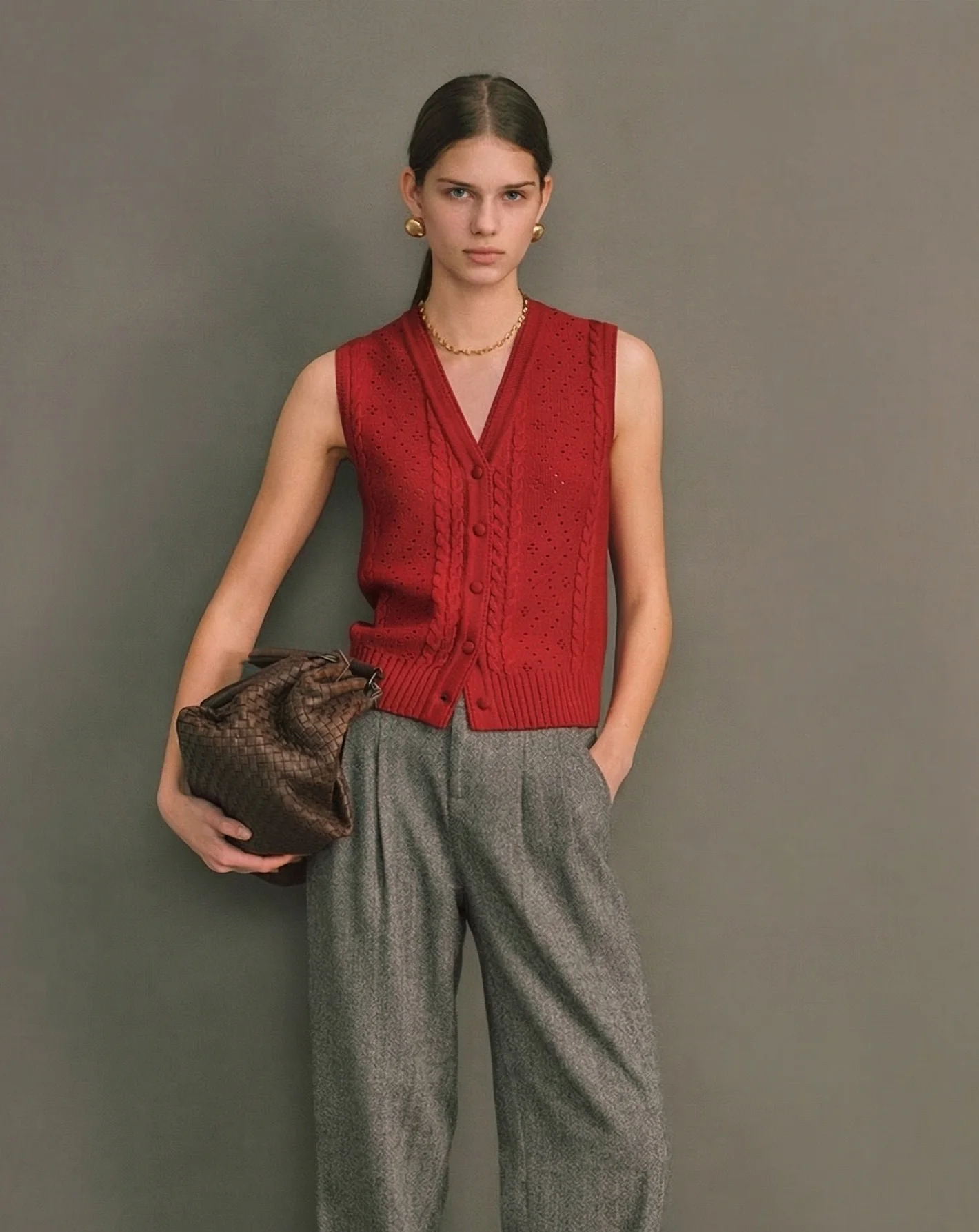 Cable Knit Vest