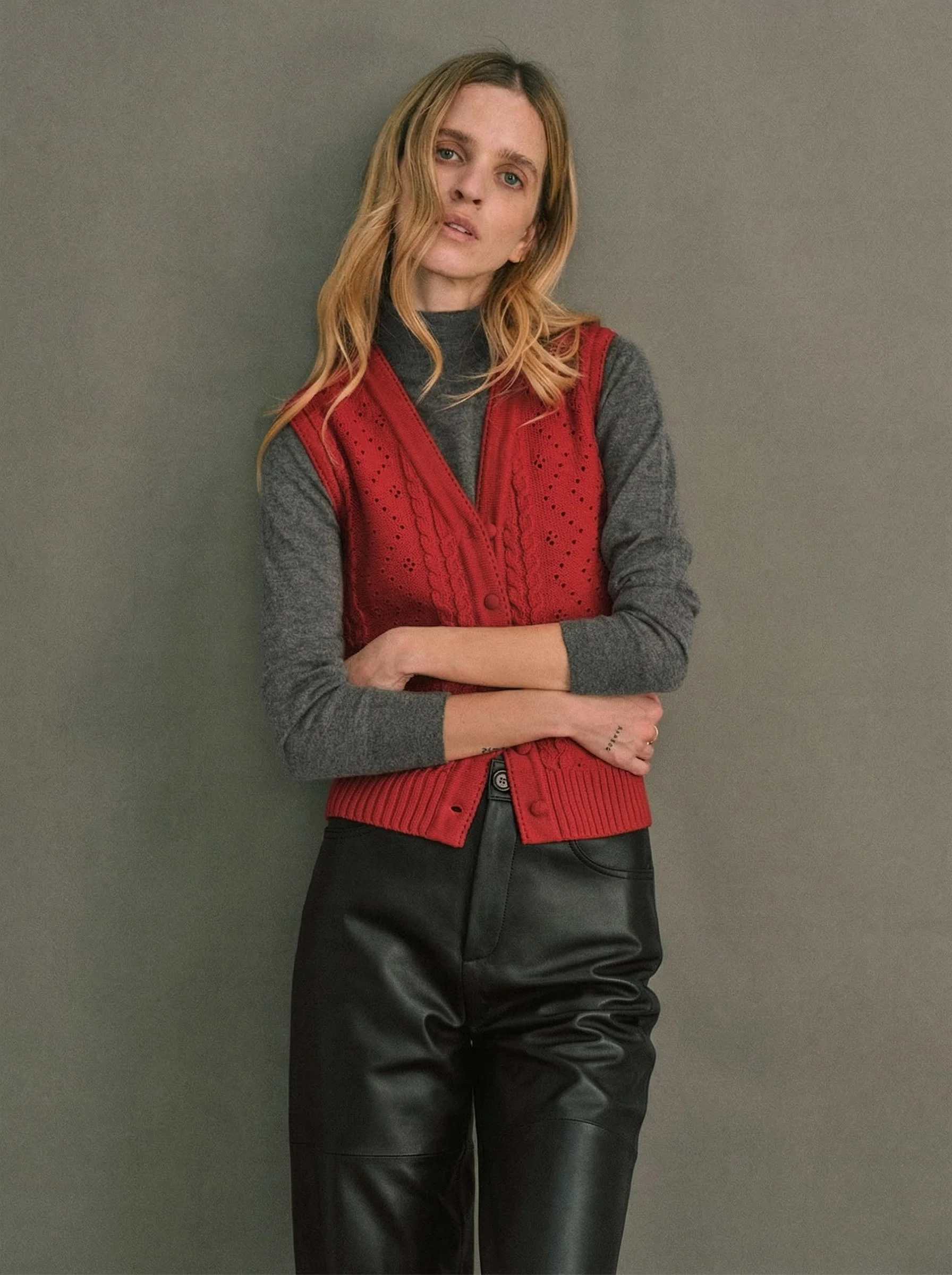 Cable Knit Vest - Image 2