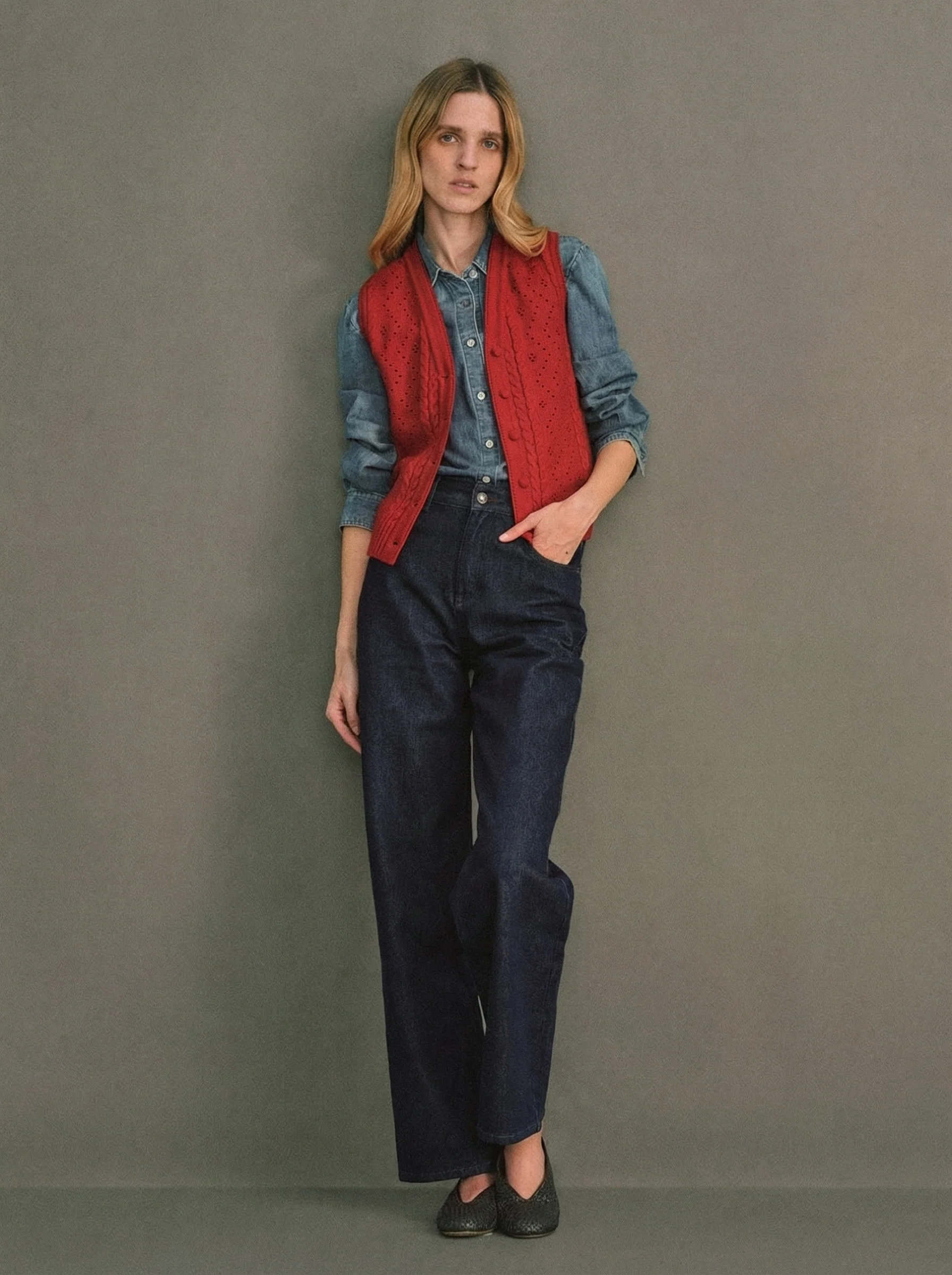 Cable Knit Vest - Image 3