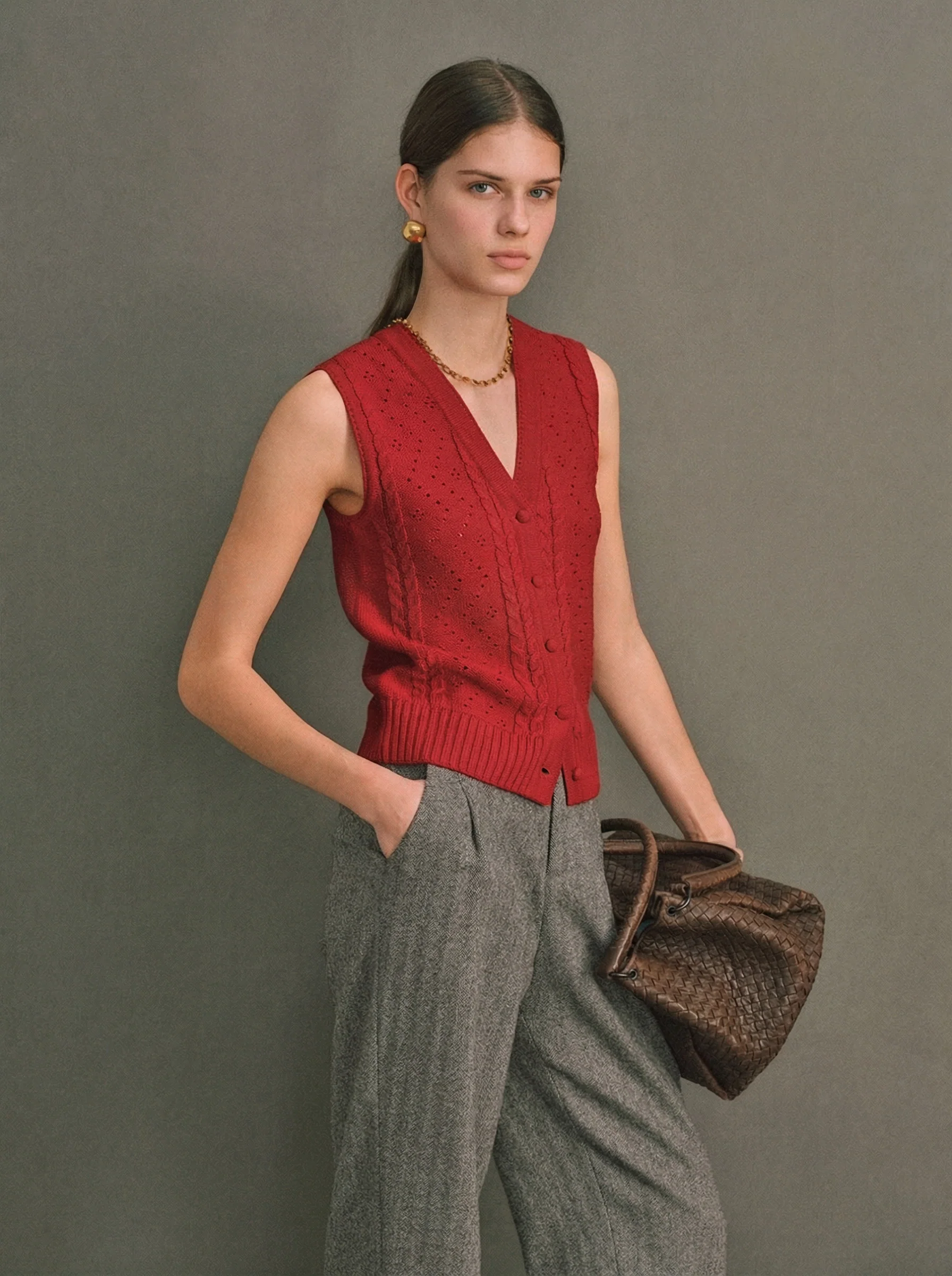 Cable Knit Vest - Image 4