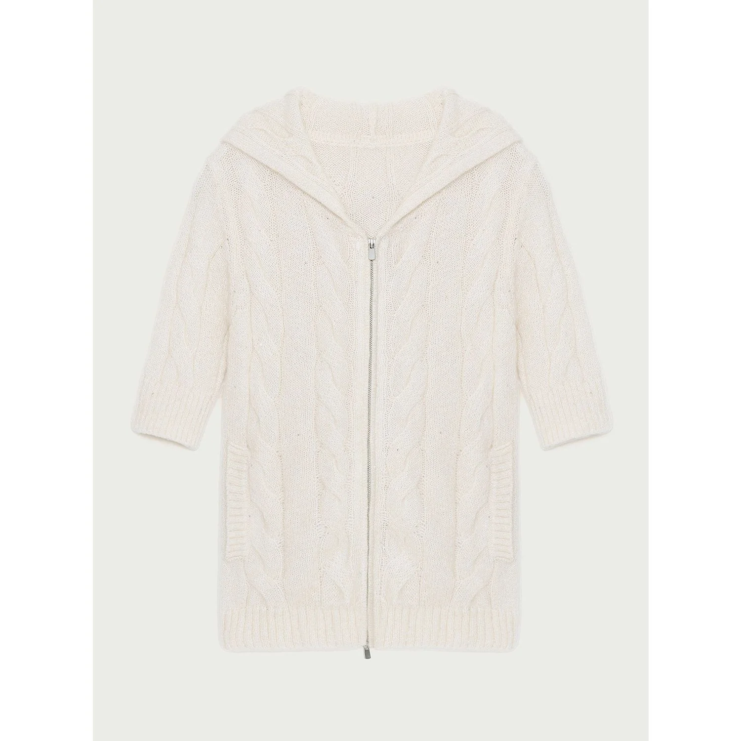 Cable Knit Zip Hoodie - Image 6