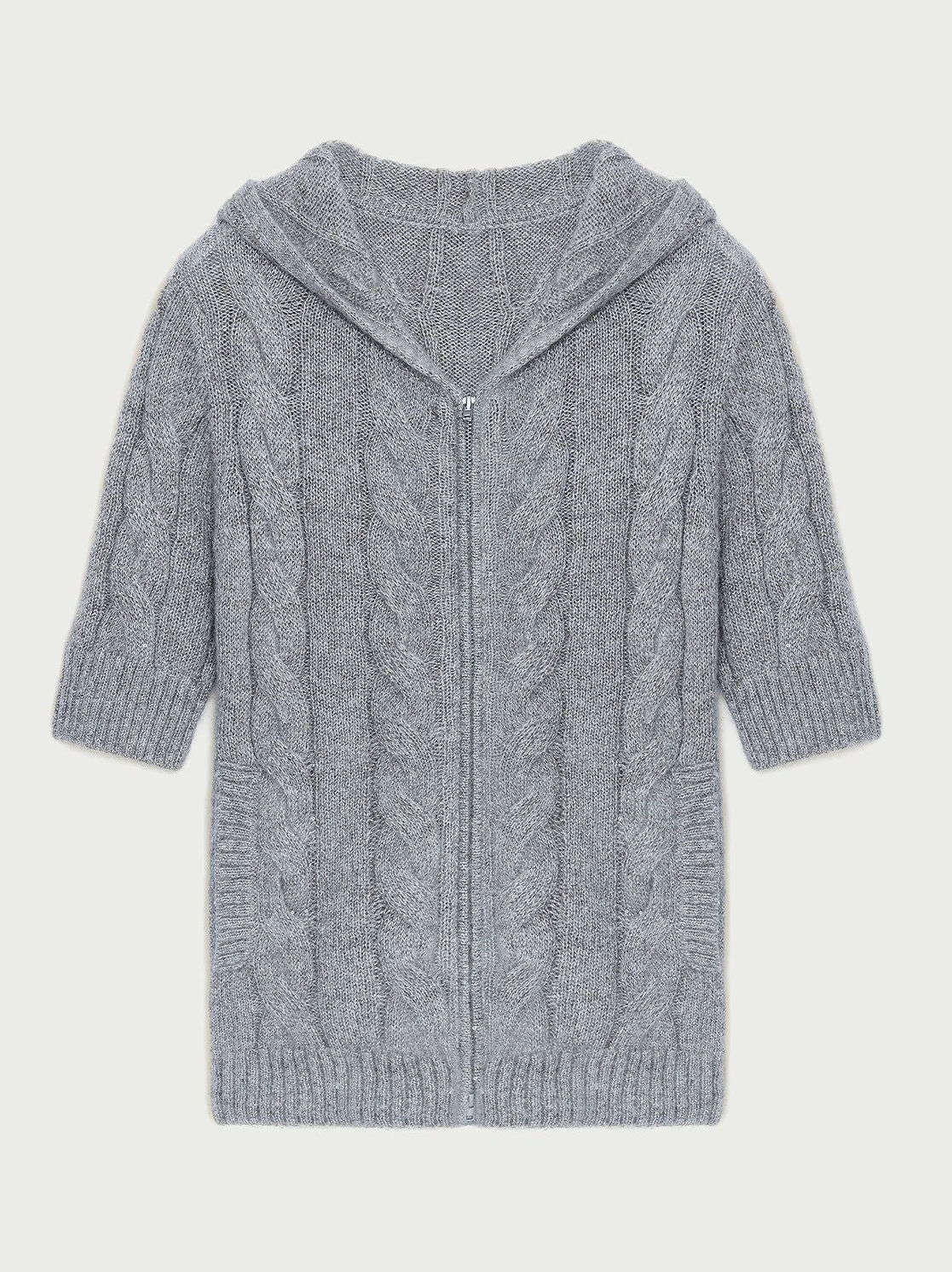 Cable Knit Zip Hoodie - Image 8