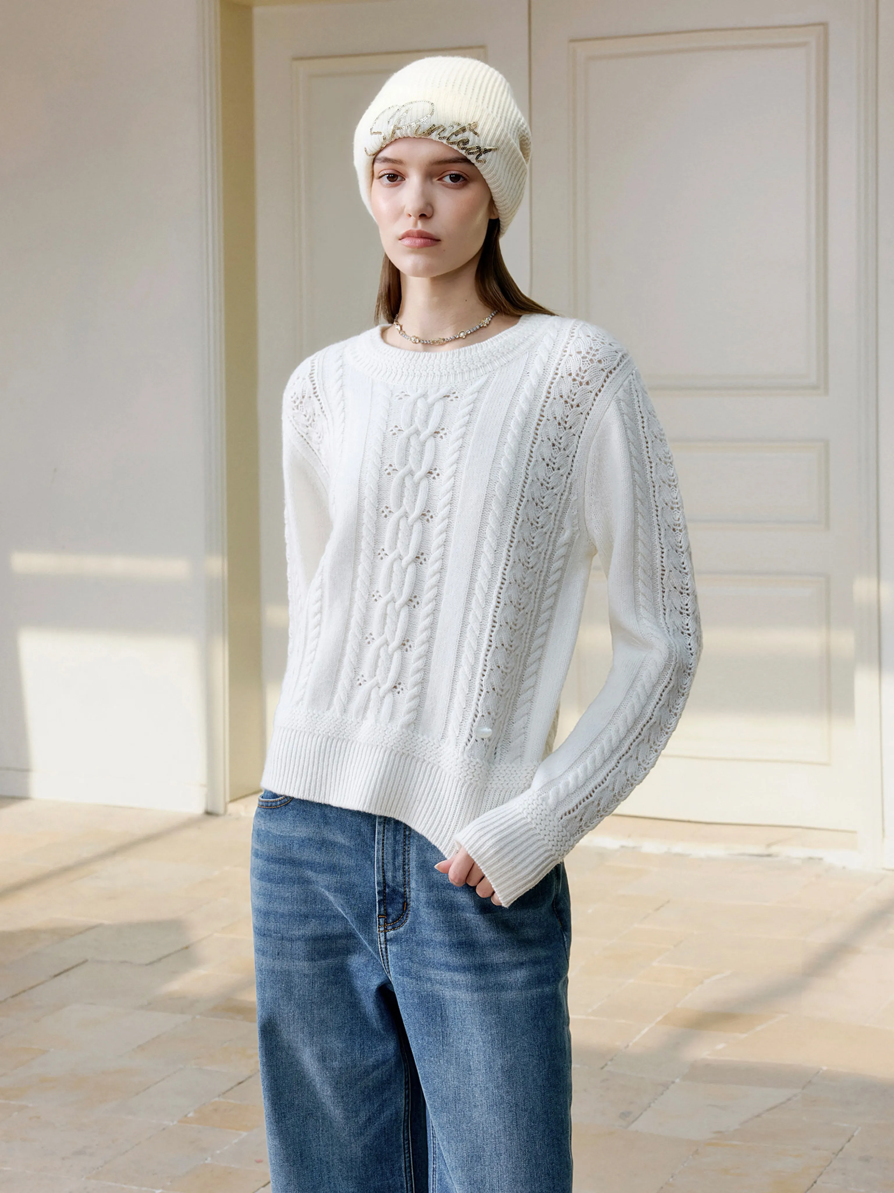 Cable Lace Sweater - Image 4