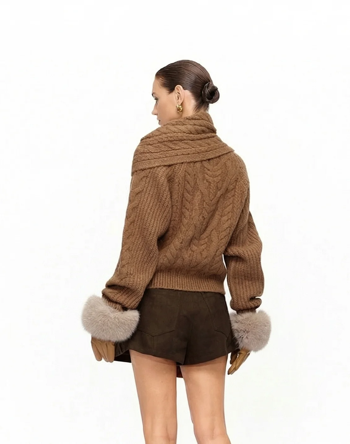 Cable Scarf Sweater - Image 4