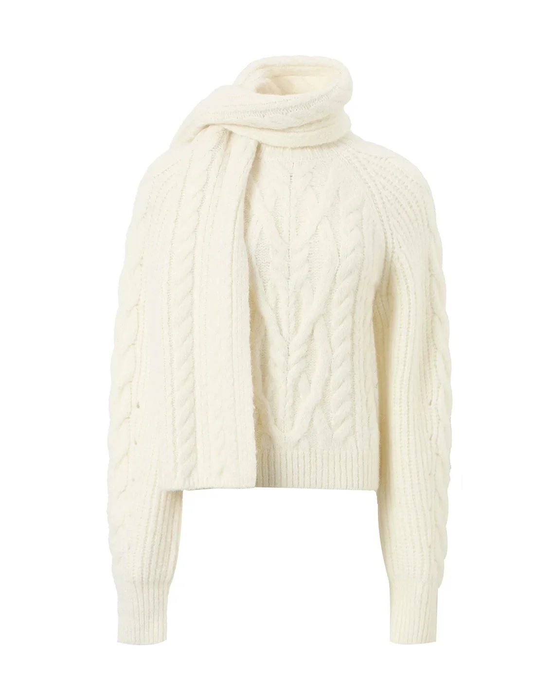 Cable Scarf Sweater - Image 6