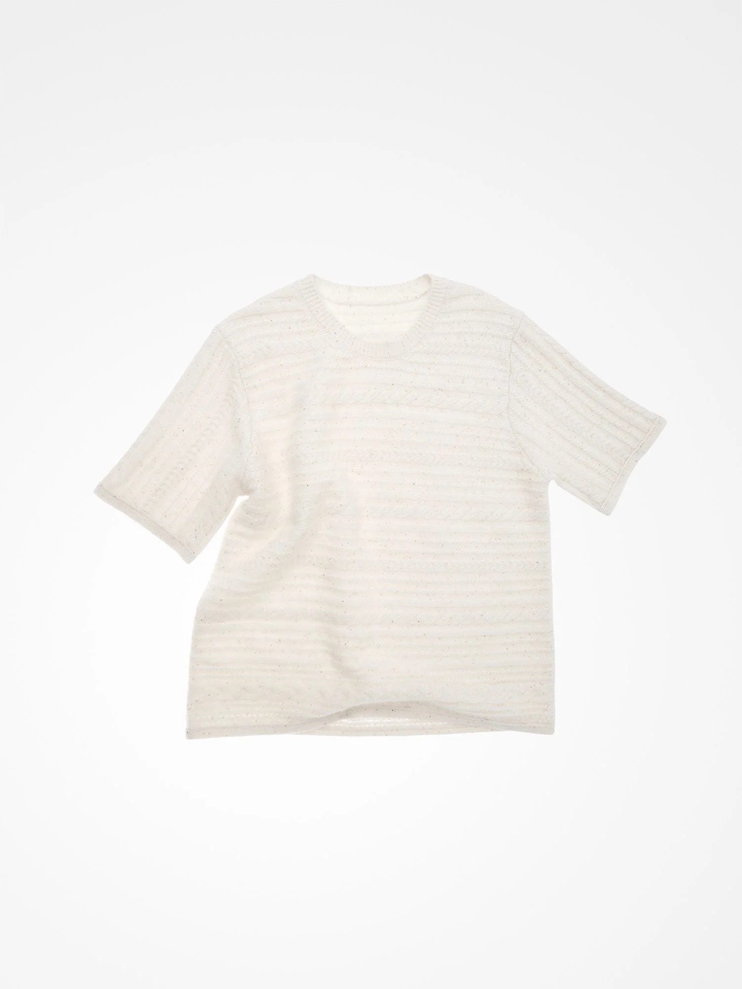 Cable Stripe Knit Tee