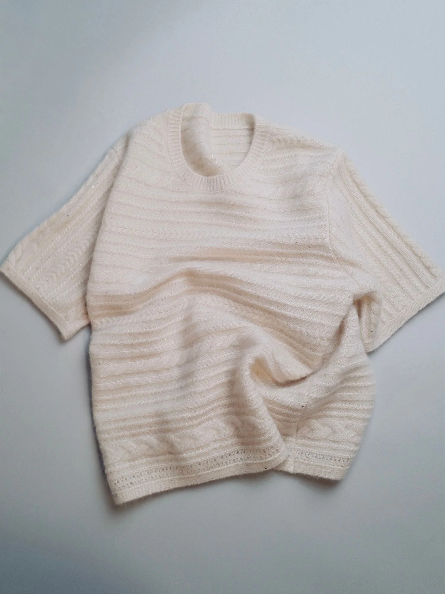 Cable Stripe Knit Tee - Image 5
