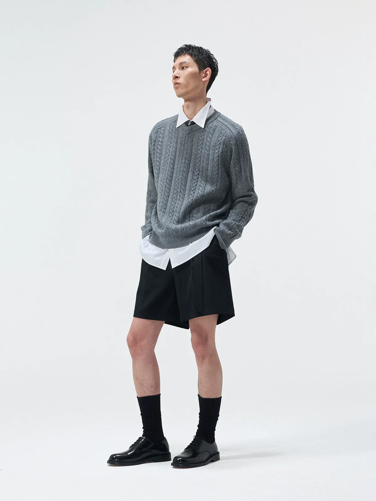Cable V-Neck Sweater - Image 3