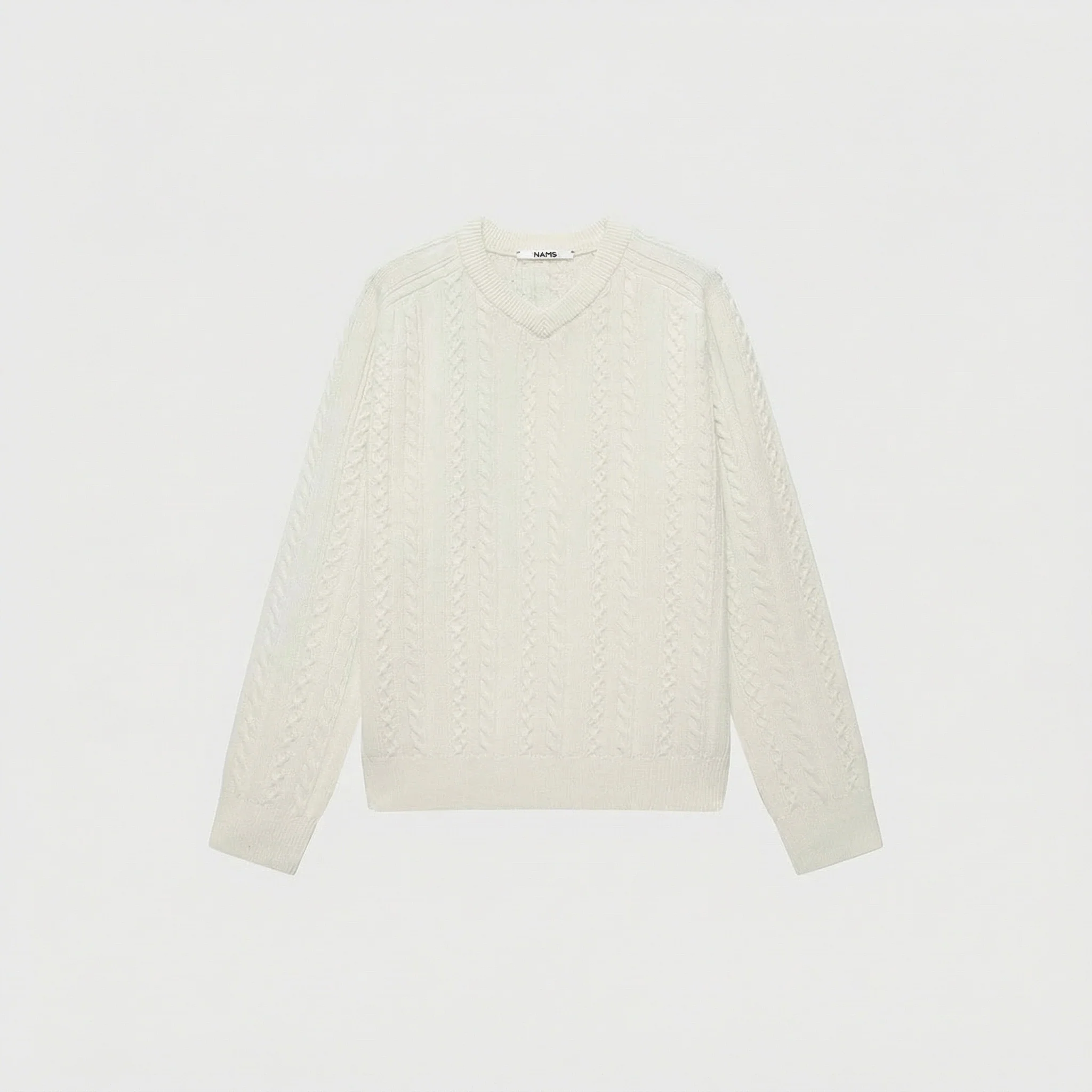 Cable V-Neck Sweater - Image 6