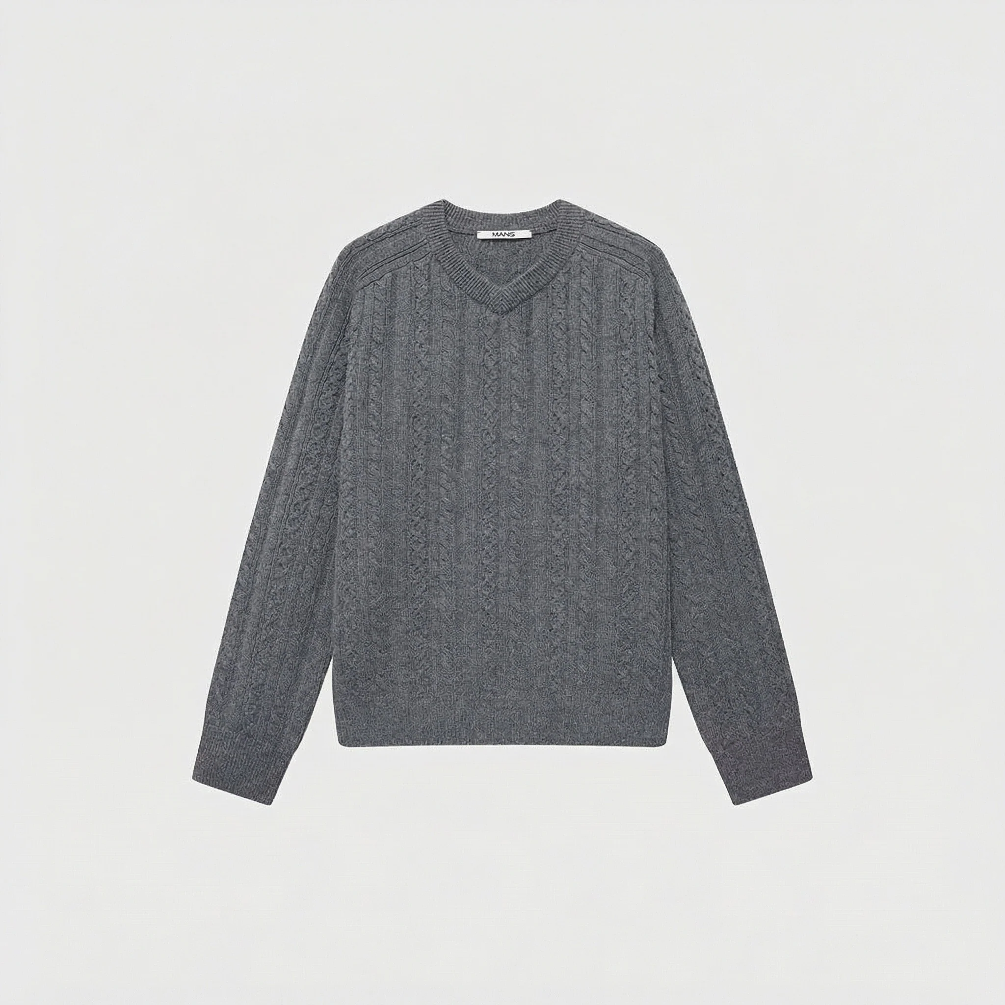 Cable V-Neck Sweater - Image 7