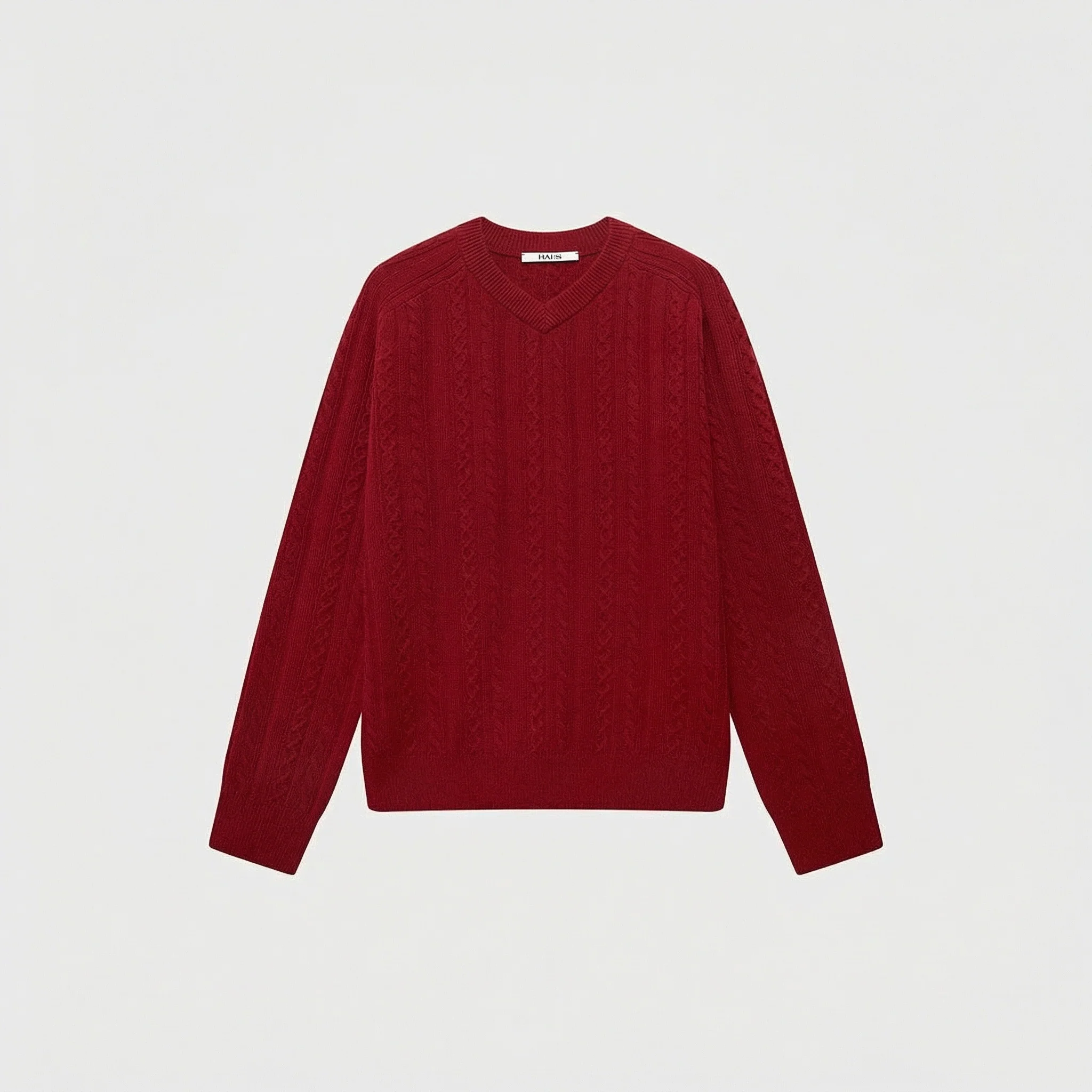 Cable V-Neck Sweater - Image 8