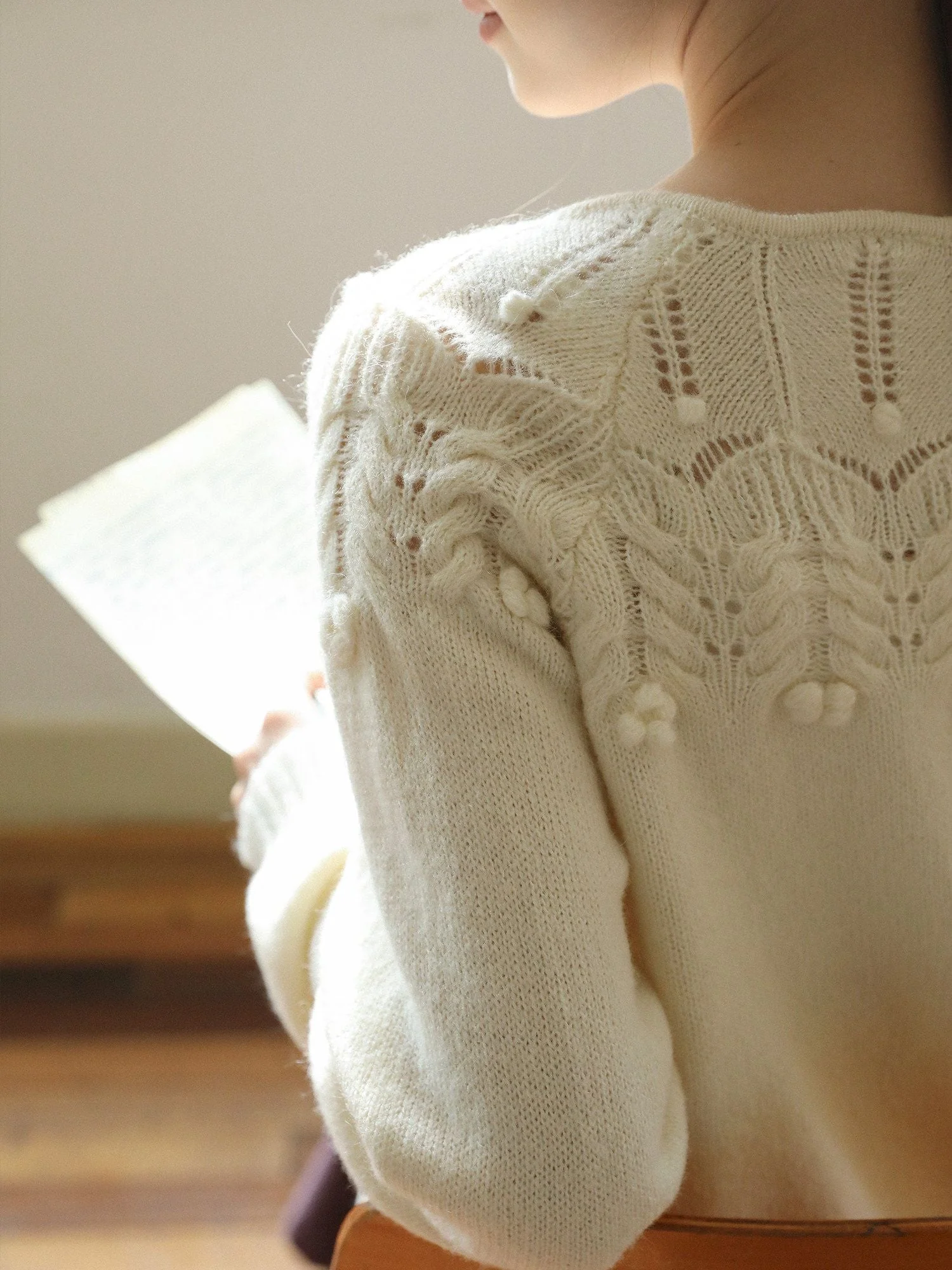 Cable Yoke Cardigan - Image 2