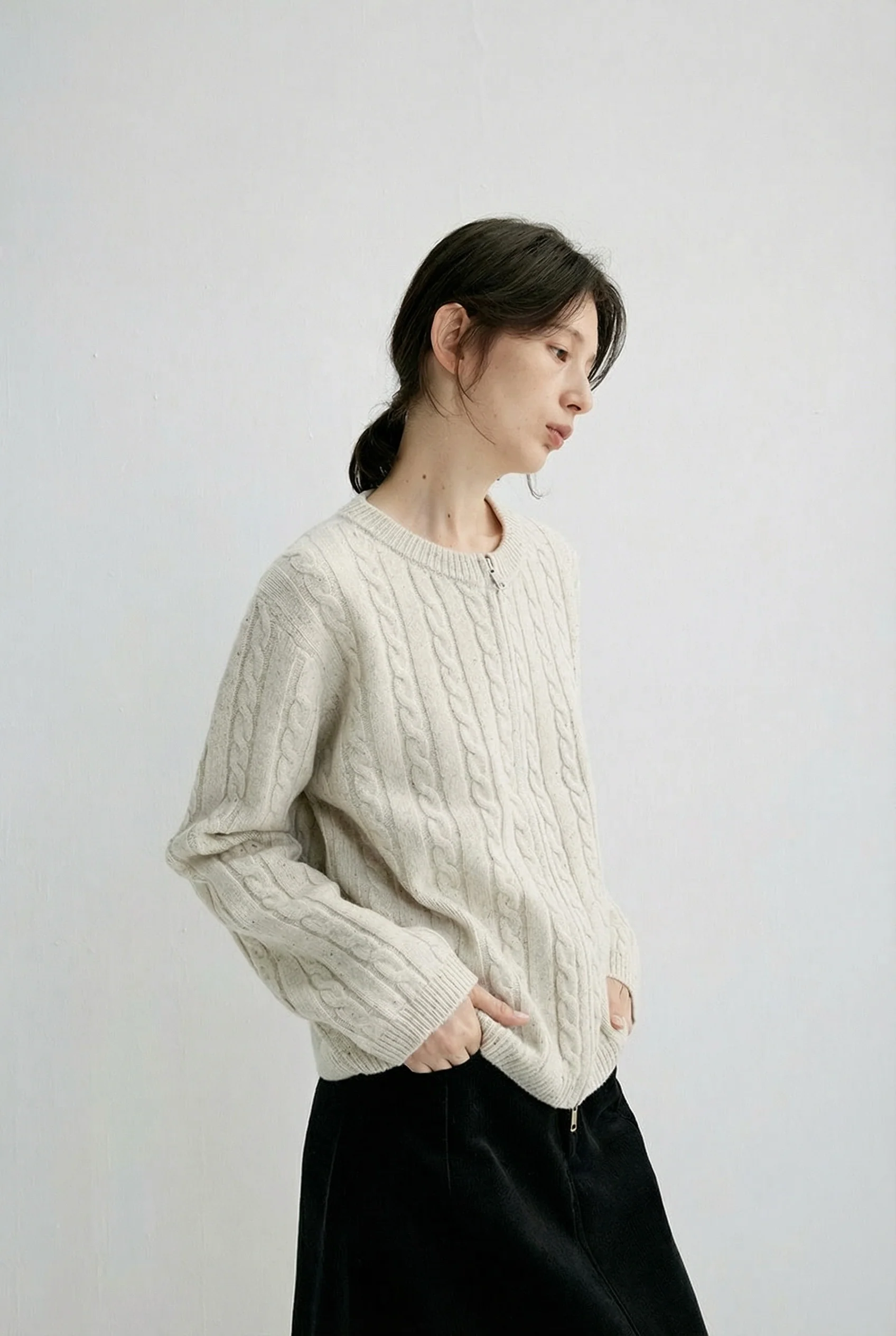 Cable Zip Sweater - Image 2