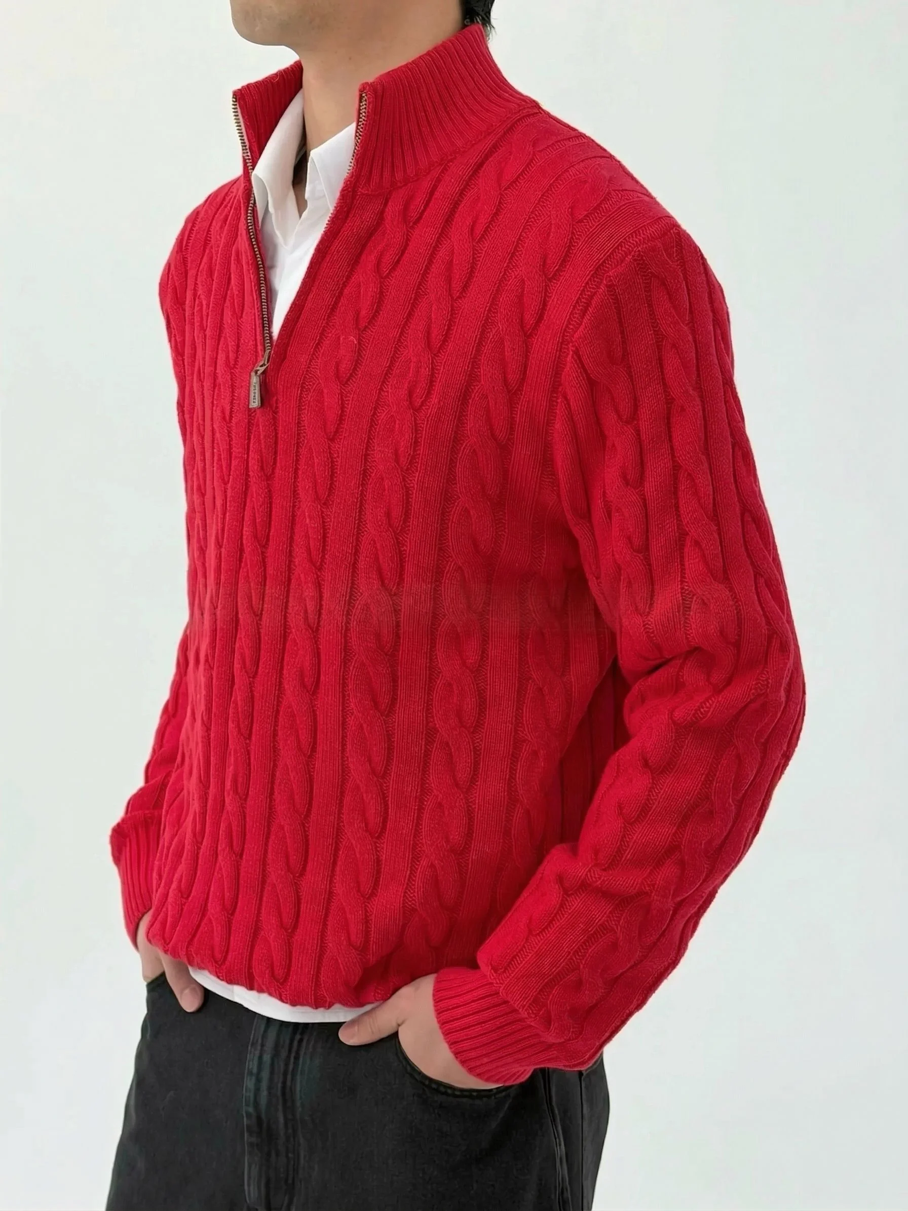 Cable Zip Sweater - Image 4