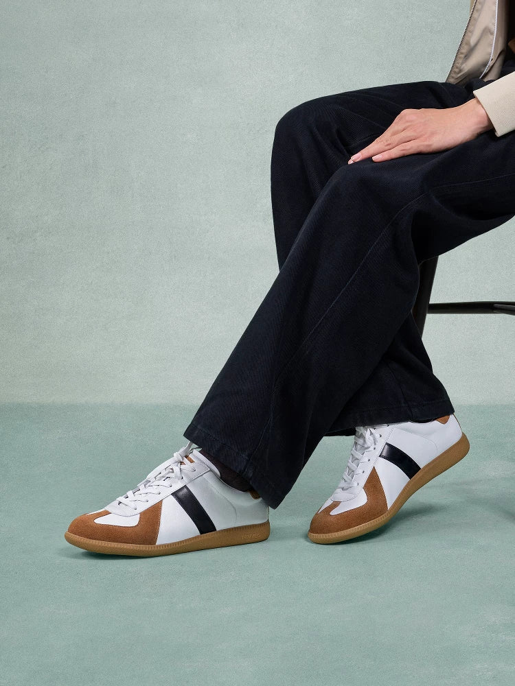 Calf Faux Leather Suede Trainer - Image 3