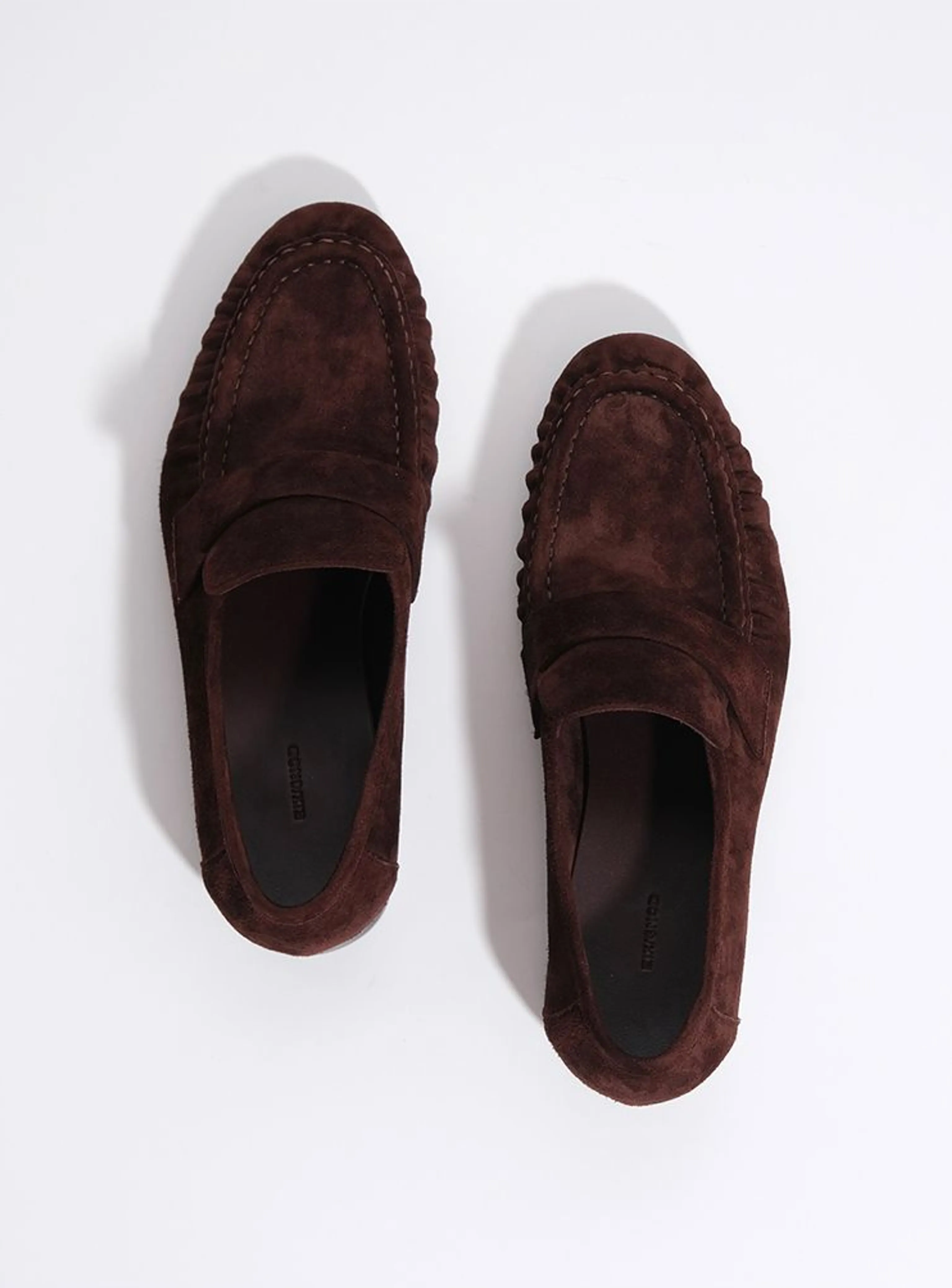 Calf Suede Penny Loafers