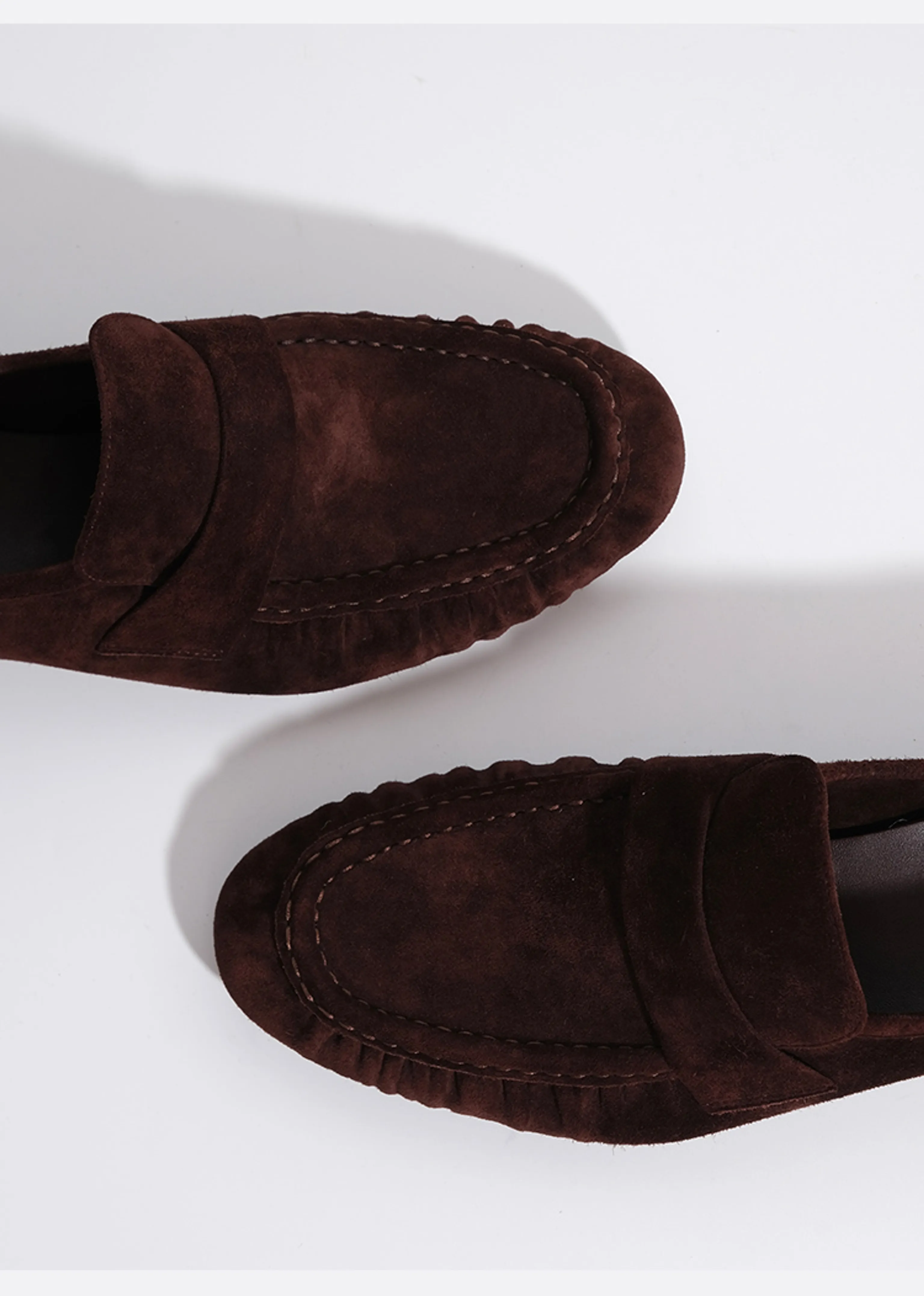 Calf Suede Penny Loafers - Image 2