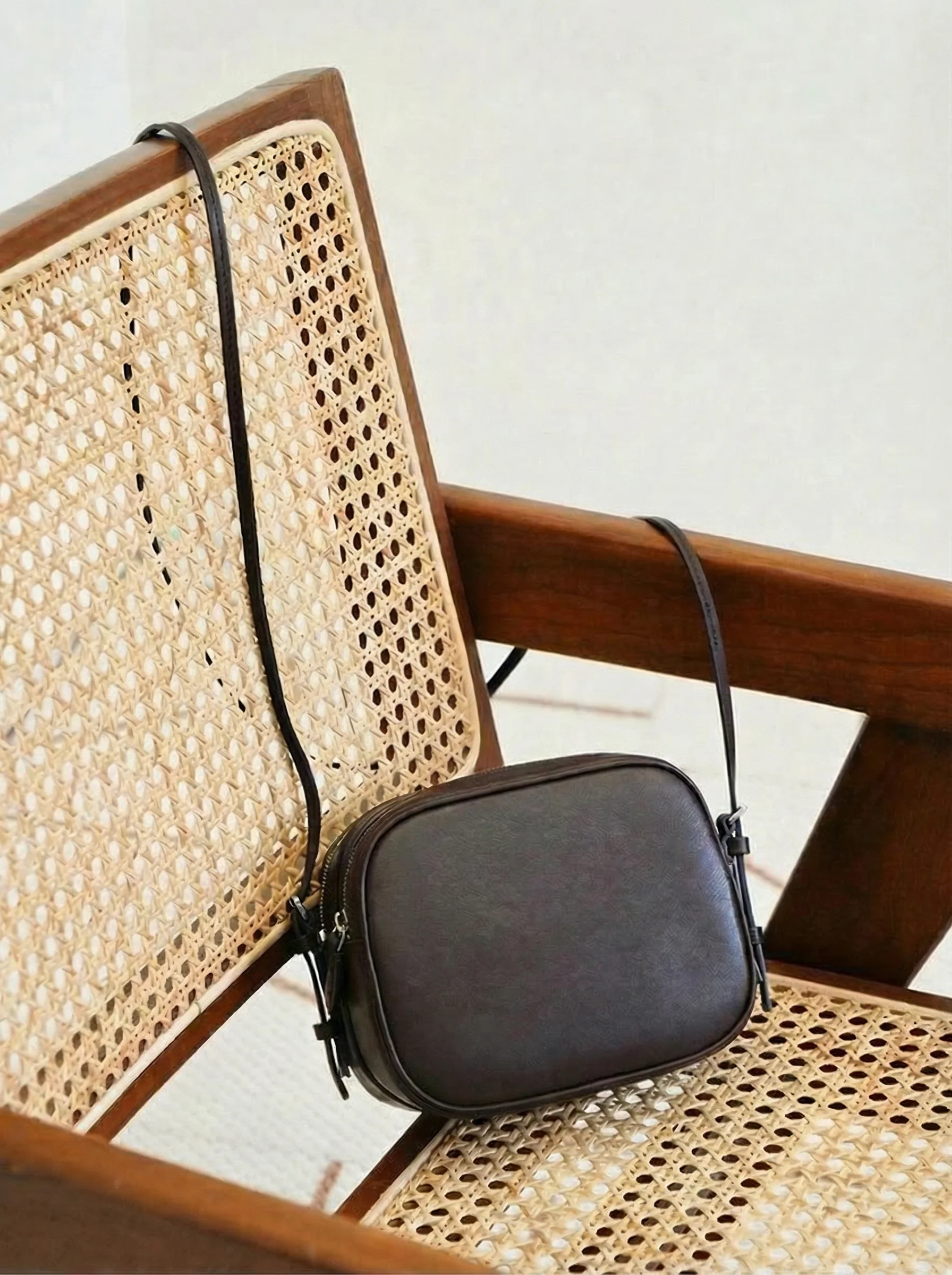 Calfskin Double Zipper Mini Crossbody Bag - Image 5