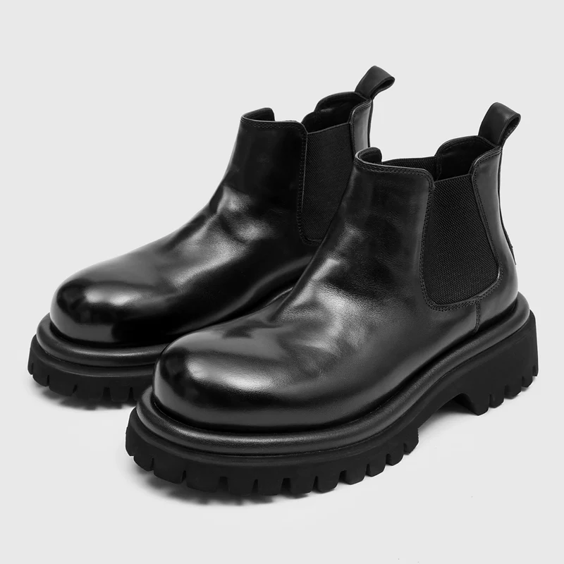 Calfskin Lug-Sole Chelsea Boots - Image 4