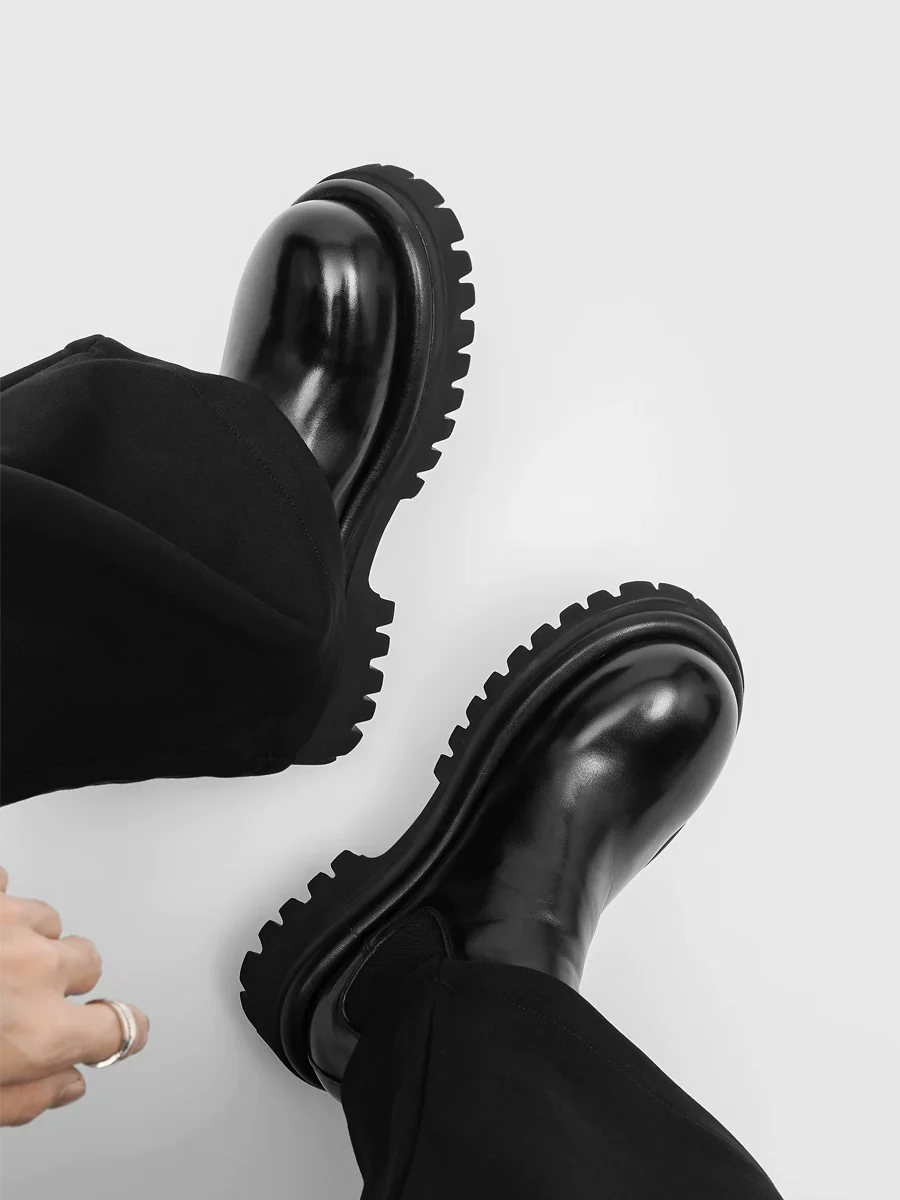 Calfskin Lug-Sole Chelsea Boots - Image 5