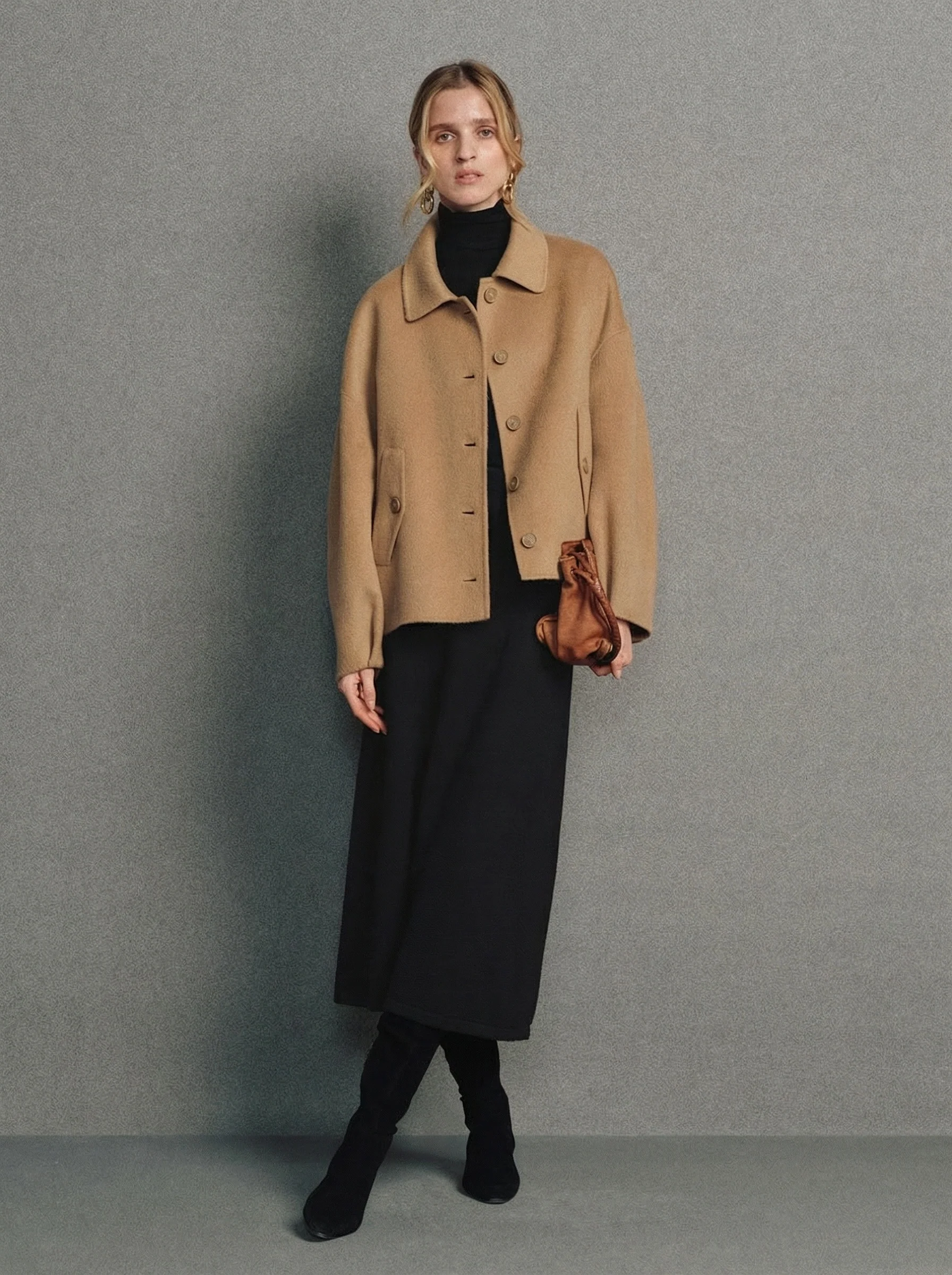 Camel Button Jacket - Image 2