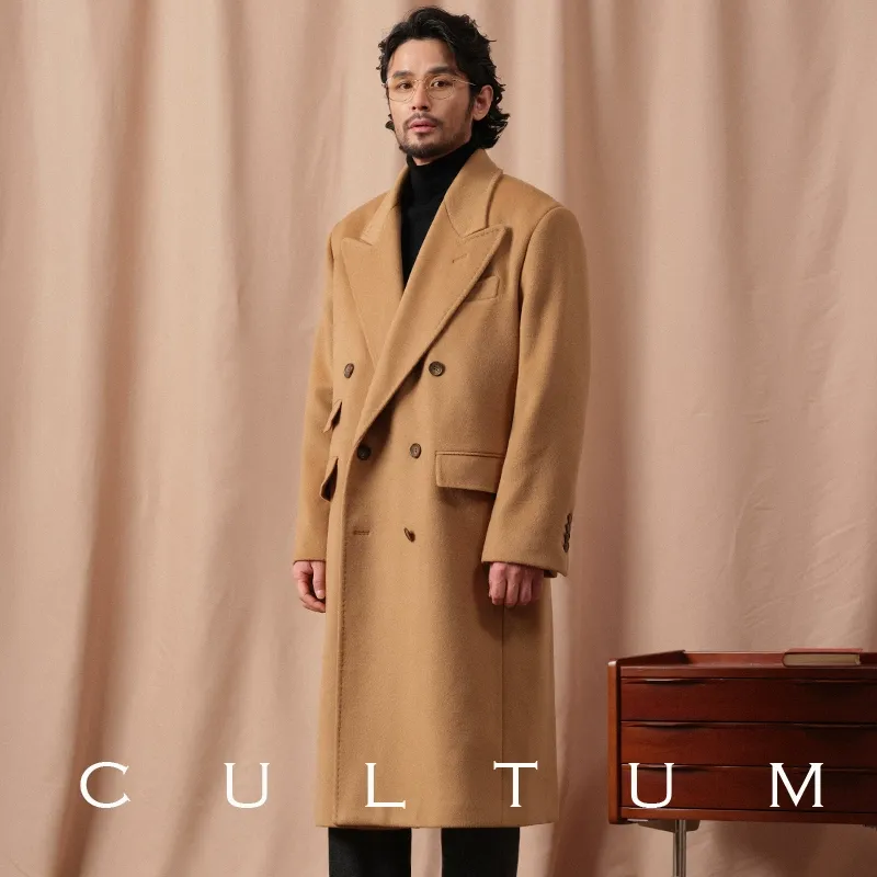 Camel Double-Breasted Overcoat - Image 4