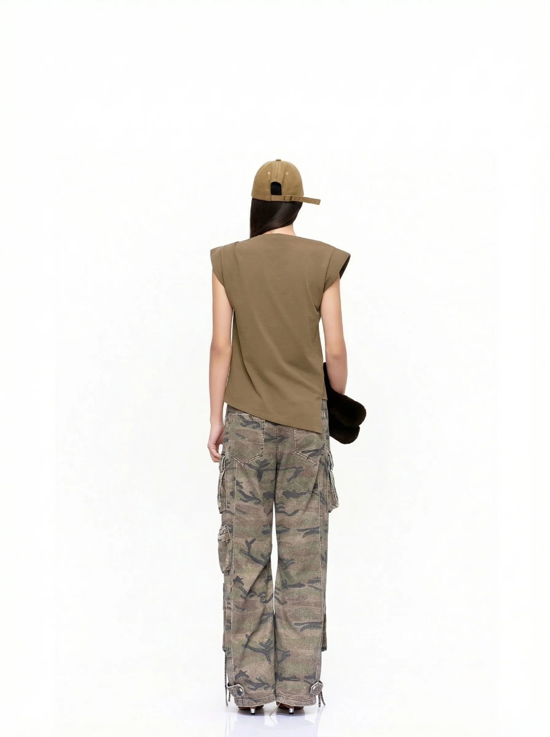 Camo Drawstring Cargo Pants - Image 4
