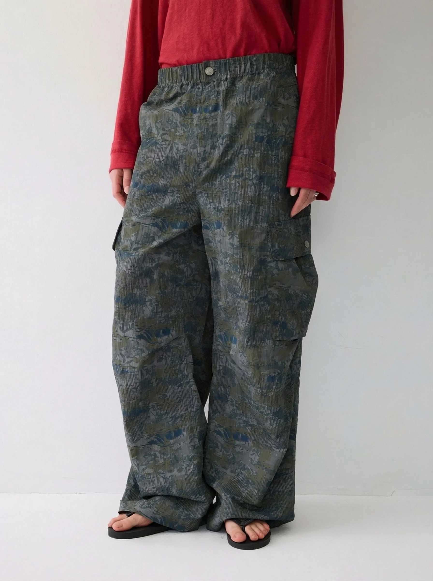 Camo Wide Cargo Pants - Image 6