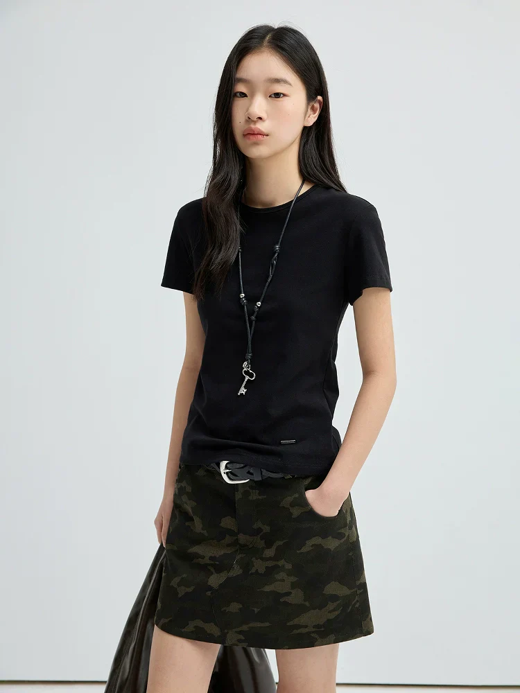 Camouflage Twill A-Line Mini Skirt - Image 2