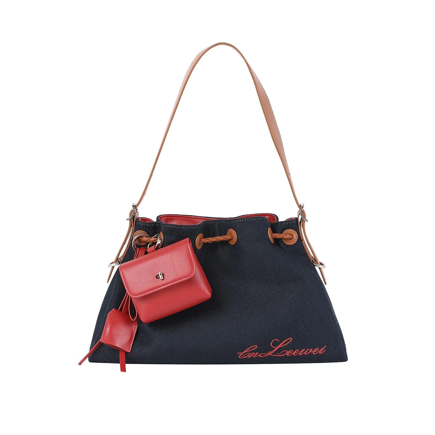 Canvas Drawstring Shoulder Bag - Image 3