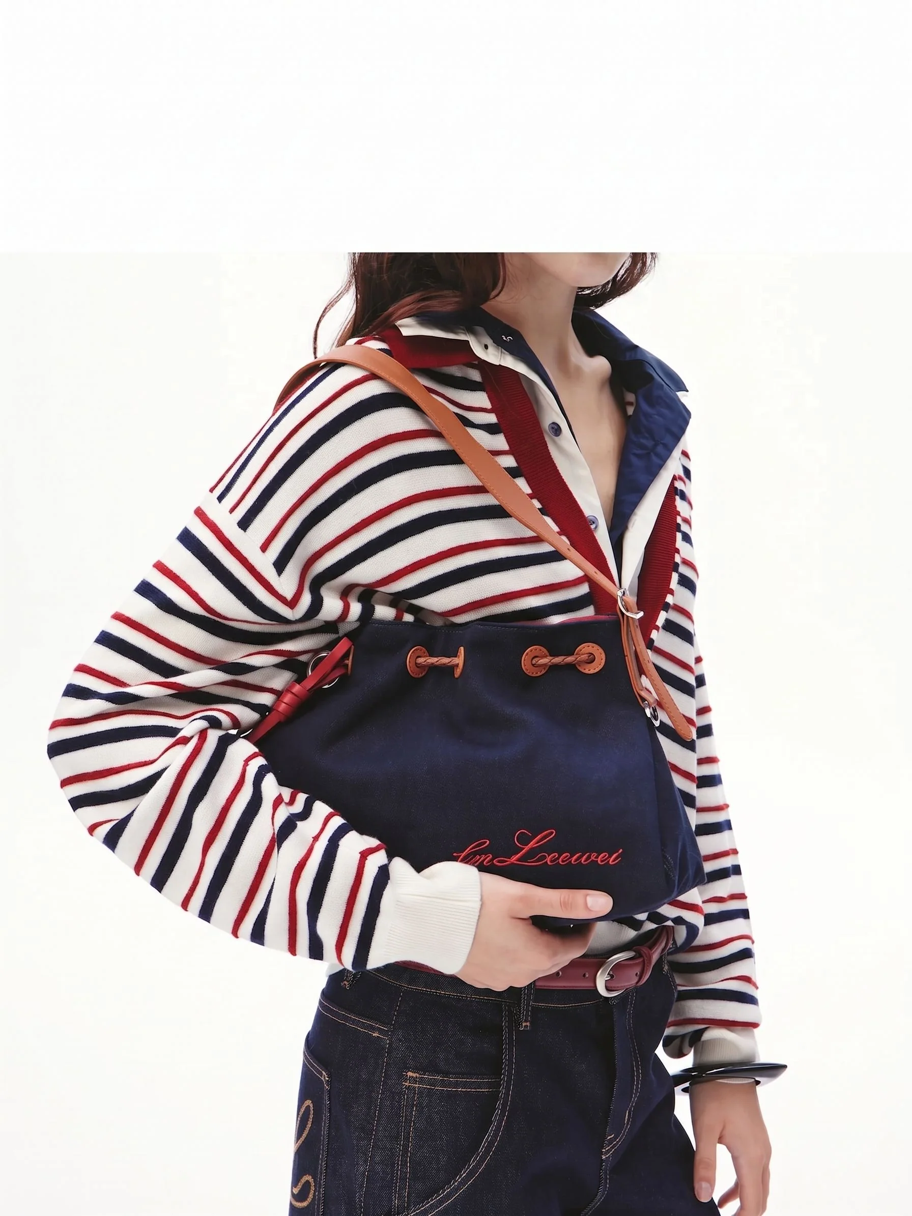 Canvas Drawstring Shoulder Bag - Image 6