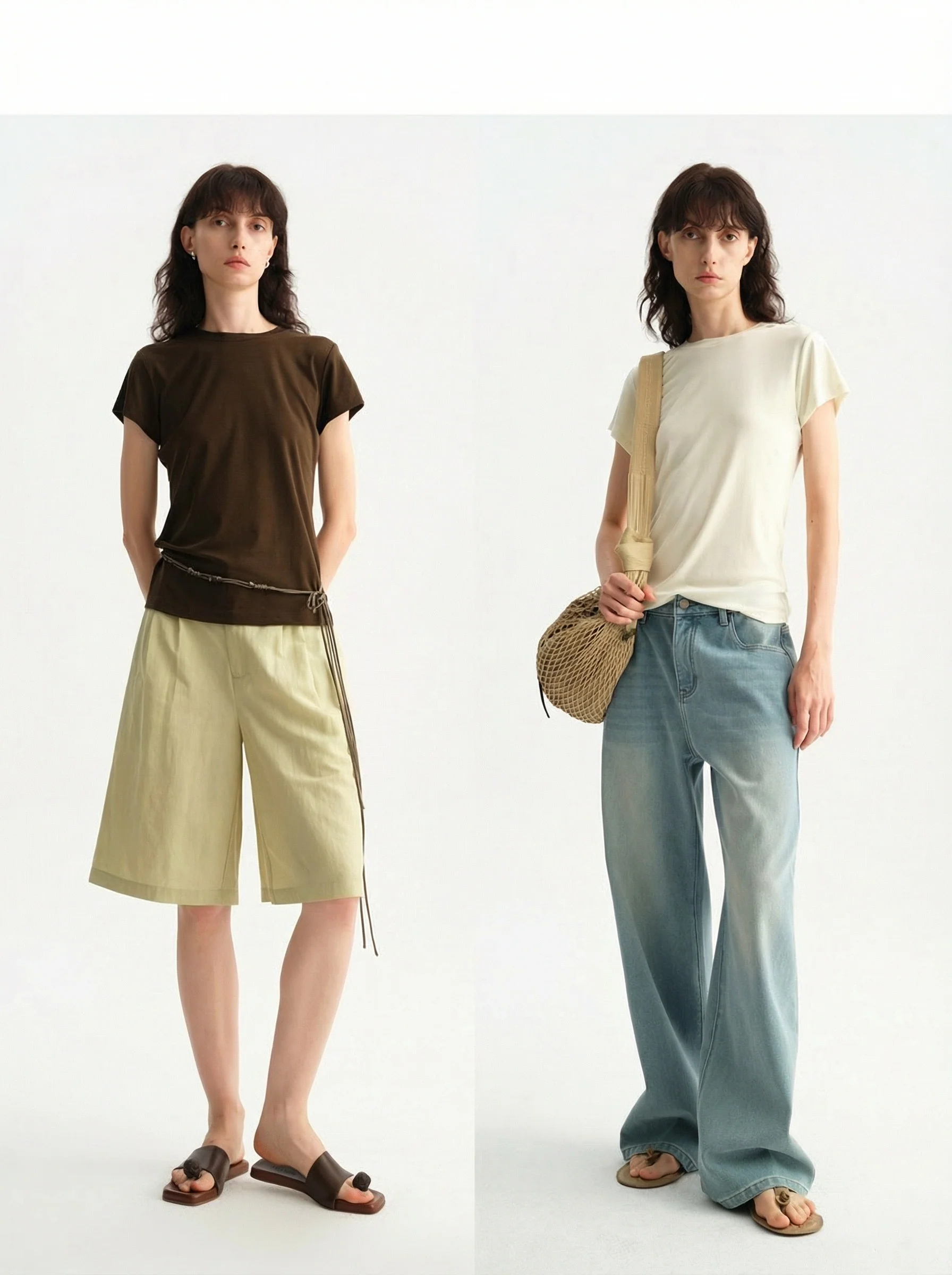 Cap-Sleeve Knit Tee