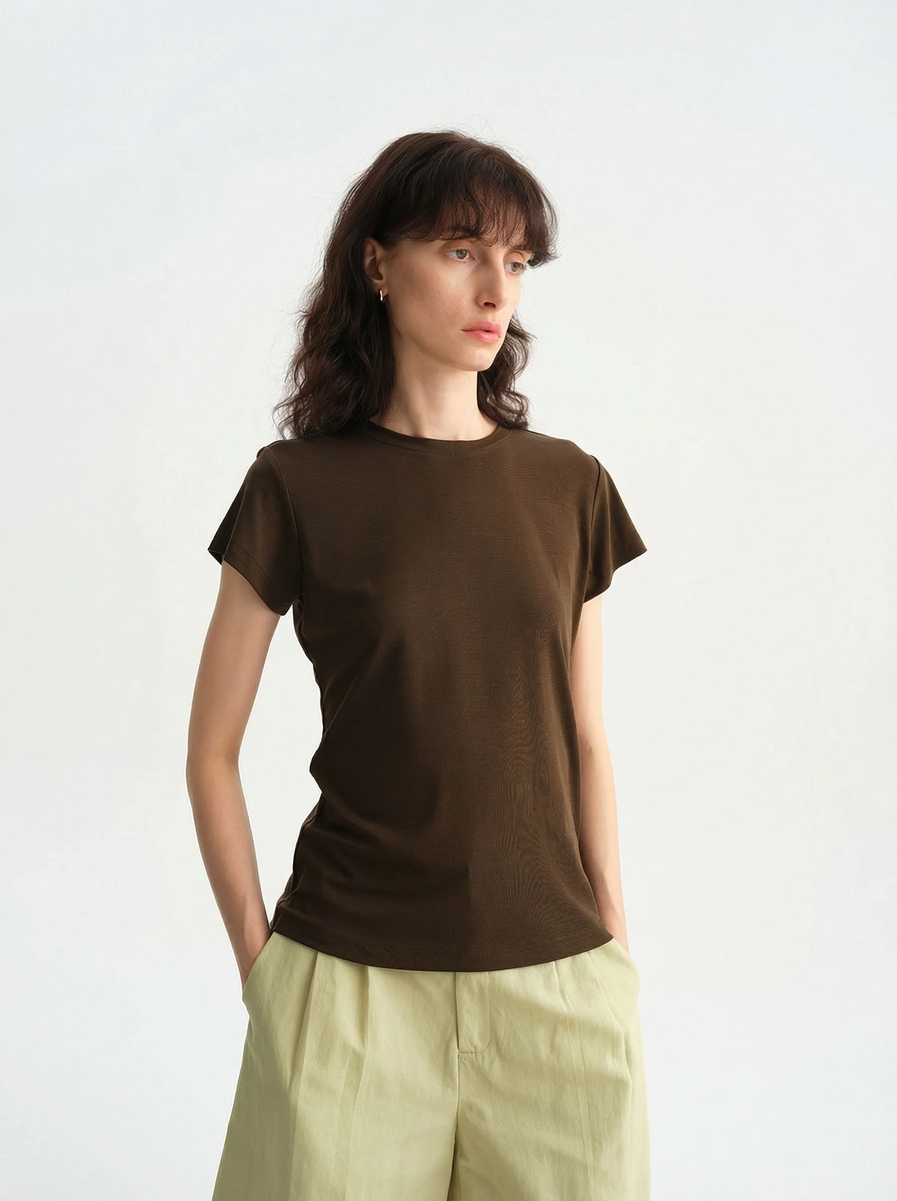 Cap-Sleeve Knit Tee - Image 2