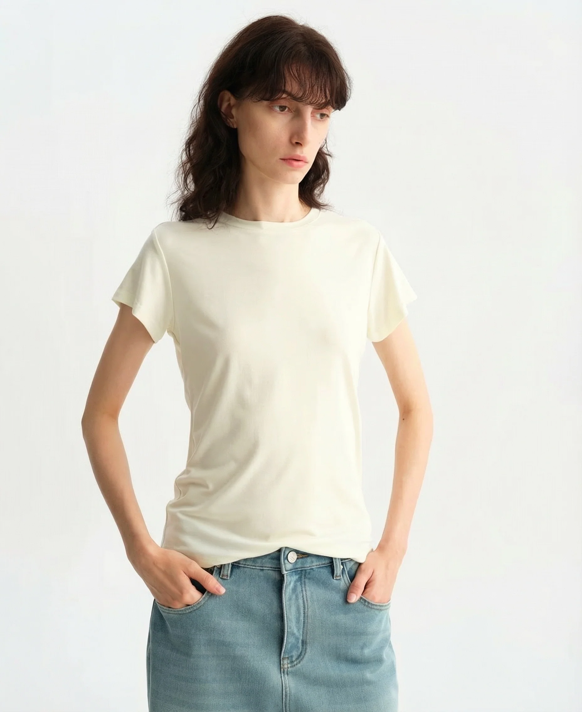 Cap-Sleeve Knit Tee - Image 5