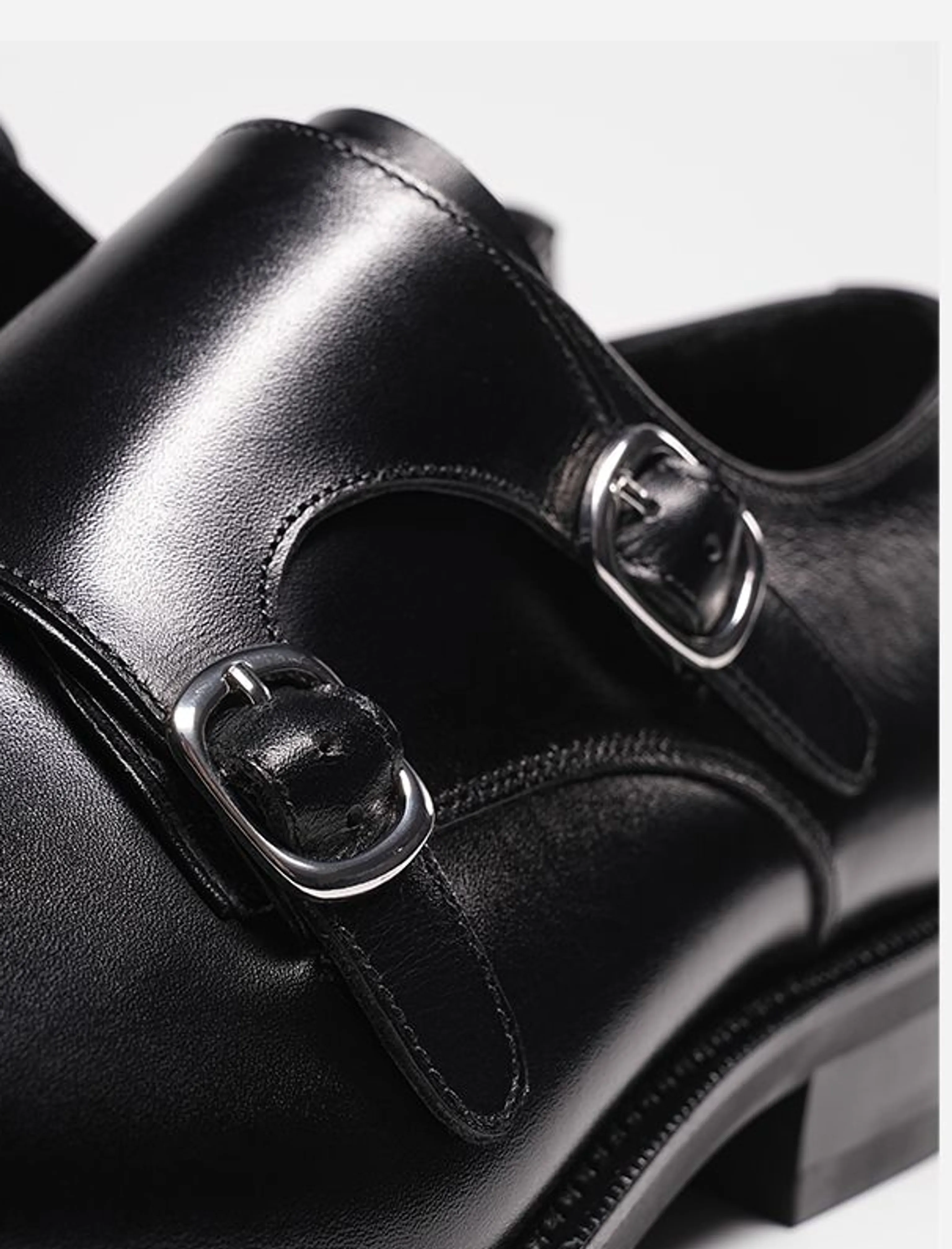 Cap-Toe Double Monk Shoes - Image 5
