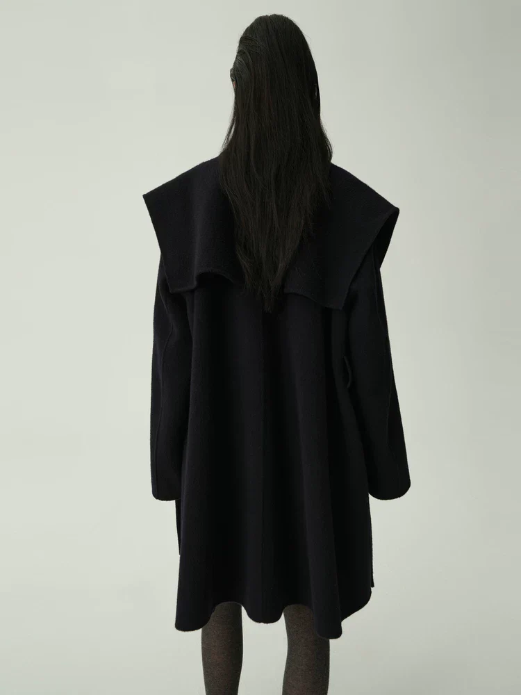 Cape Collar Wrap Coat - Image 2