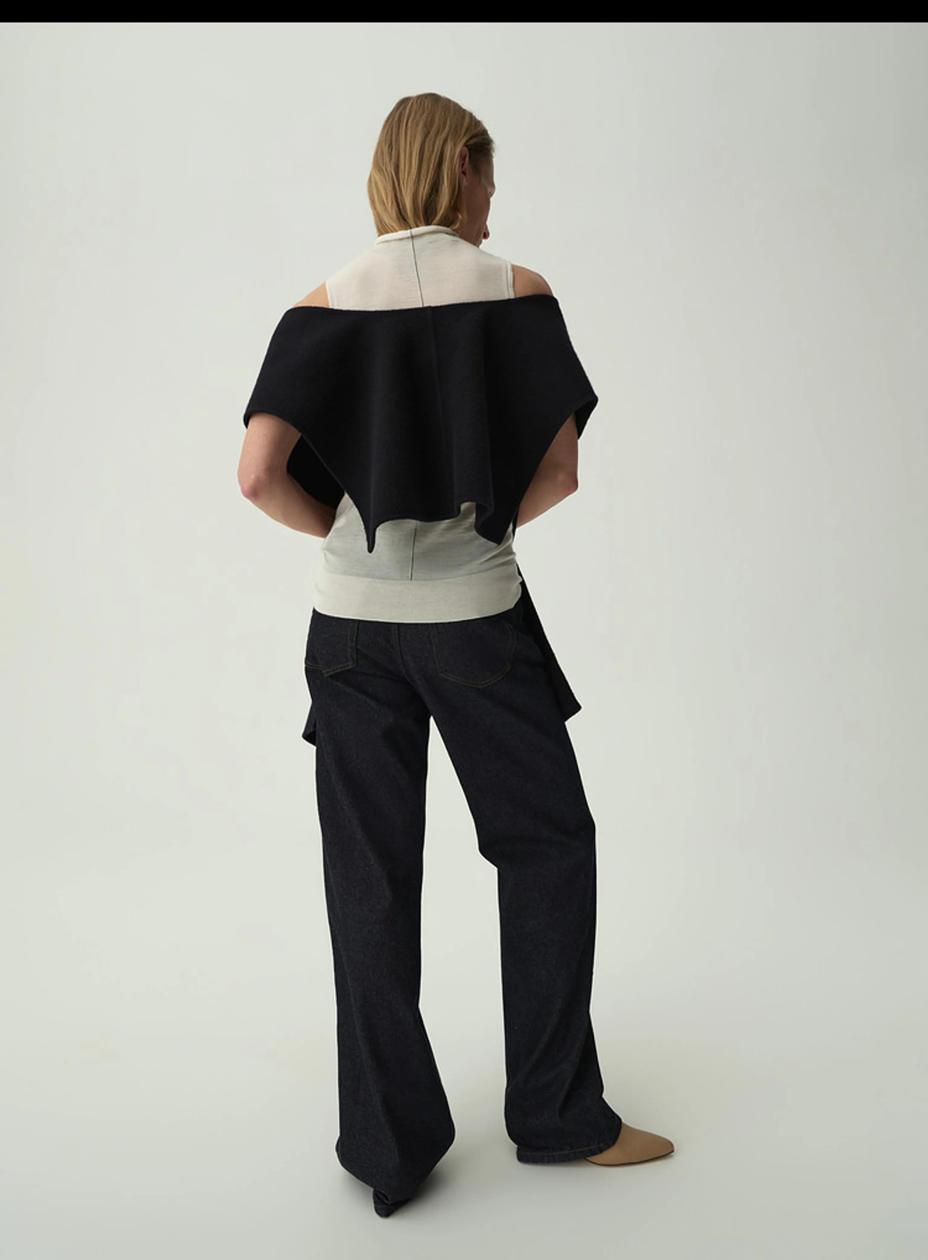 Cape Collar Wrap Coat - Image 4